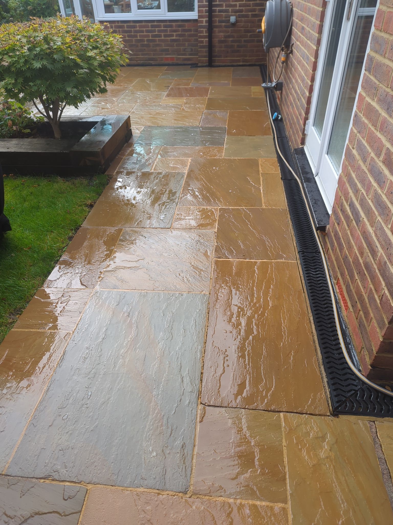 Driveway And Patio Clean using Softwash Equipment by Ges Exterior Cleaning ltd