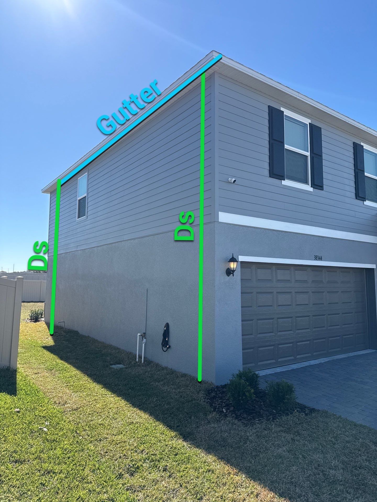 White Down Spouts and Seamless Gutters using downspouts in Dade City FL by Gutter Professors