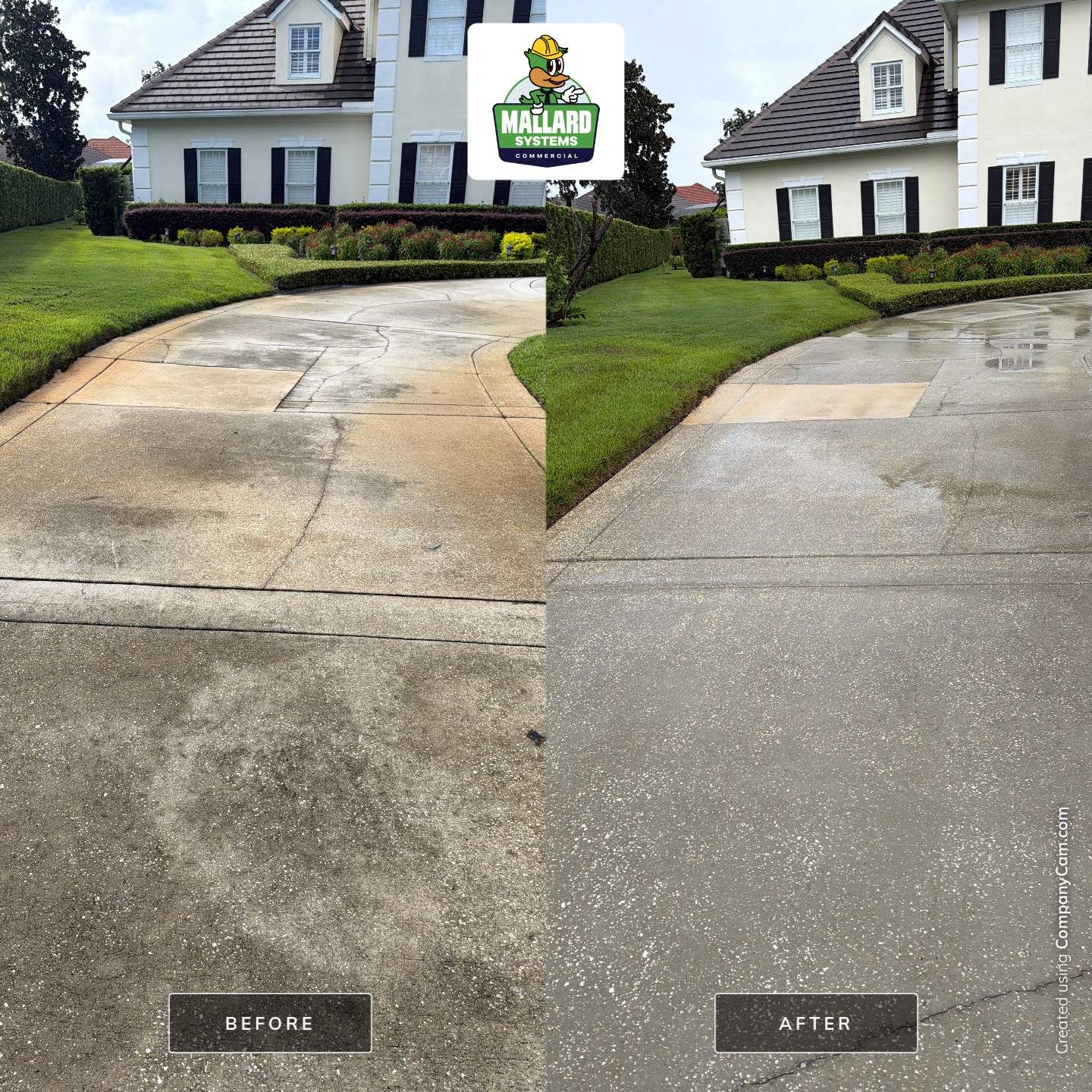 Residential Driveway and Walkway Pressure Washing & Rust Removal Service in Orlando by Mallard Systems