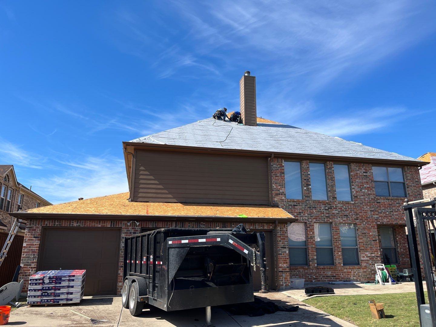 Storm Roof Damage Replacement in Frisco by First United Roofing & Construction