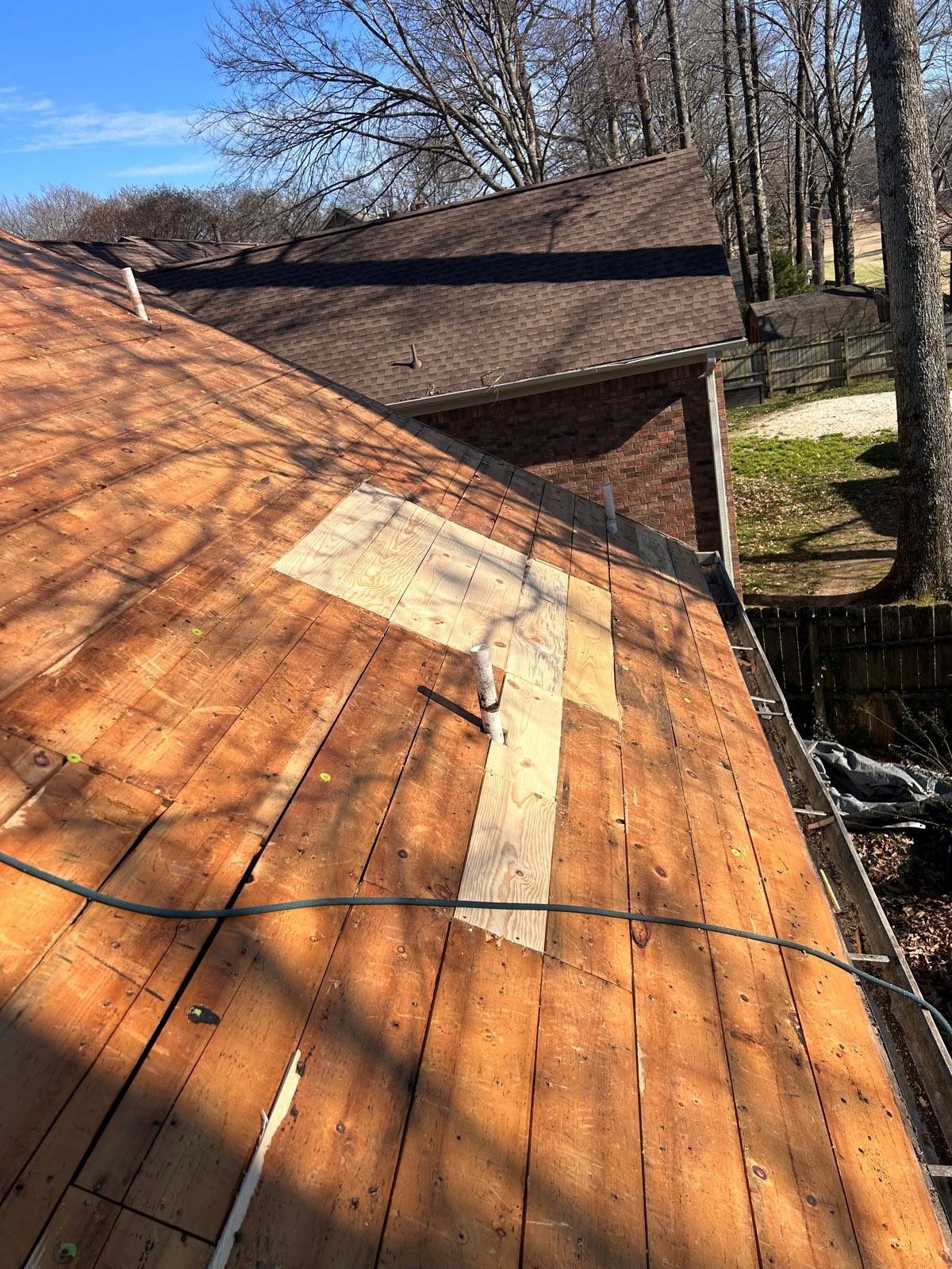Asphalt Shingle Roof Replacement and Decking Repair in Bartlett by Revival Roofing Services