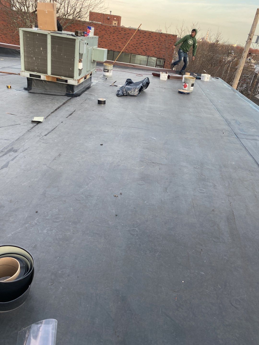 Commercial Roofing Installation using EPDM  by A Plus Exterior