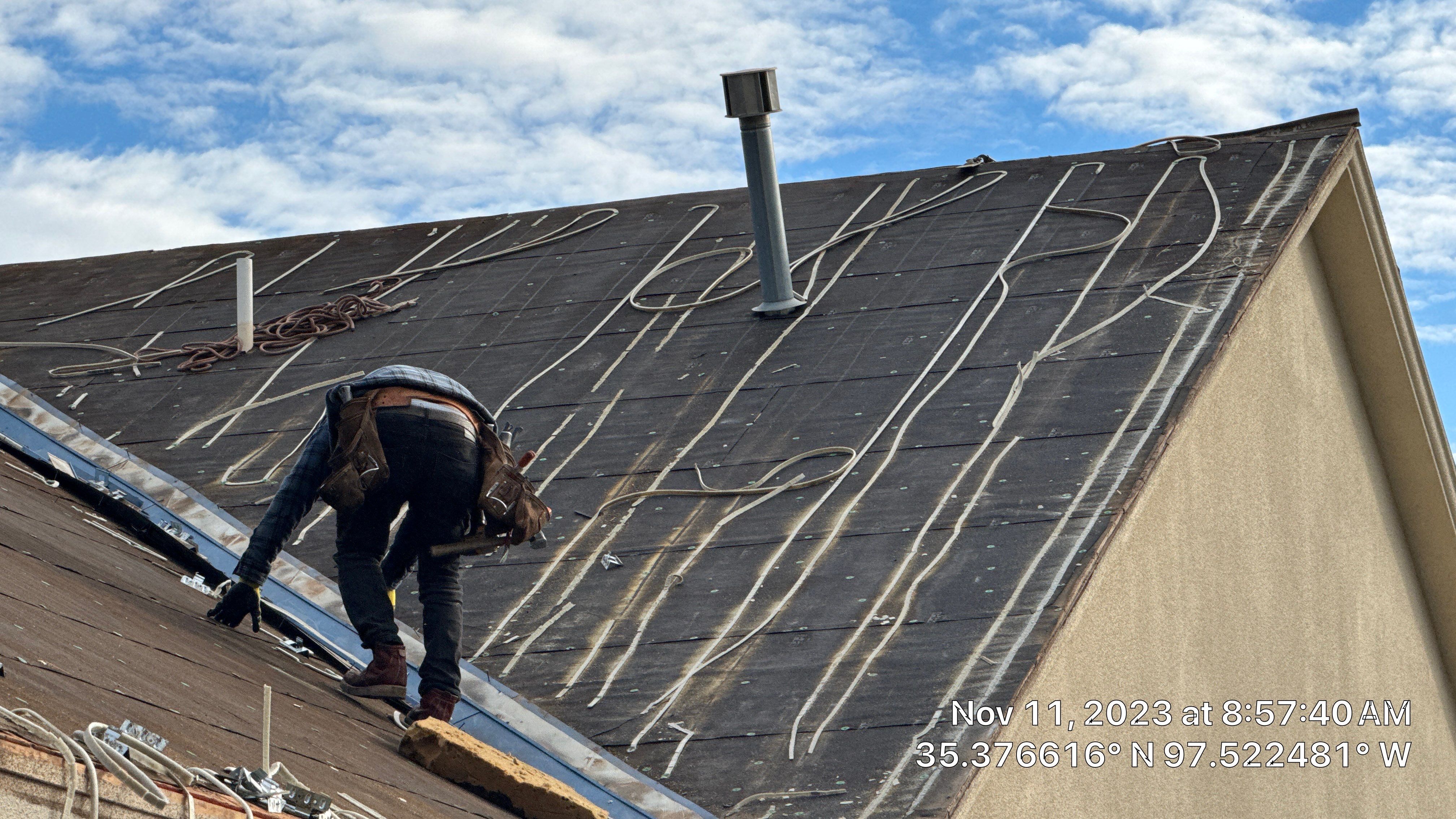 Commercial Roofing Installation using Certainteed Belmont IR by Castillo Roofing