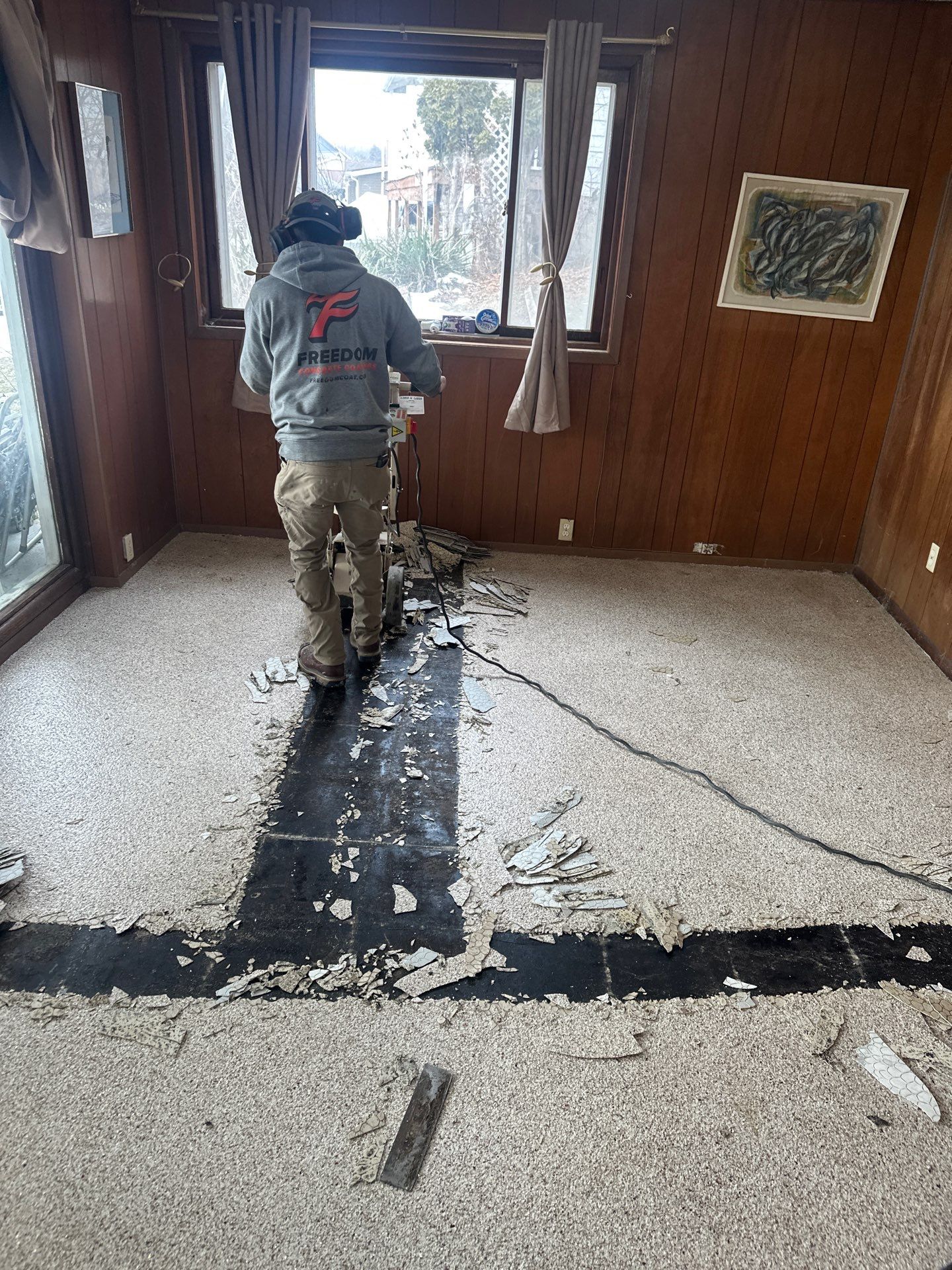 Project in Jerome, Michigan by Freedom Concrete Coatings.