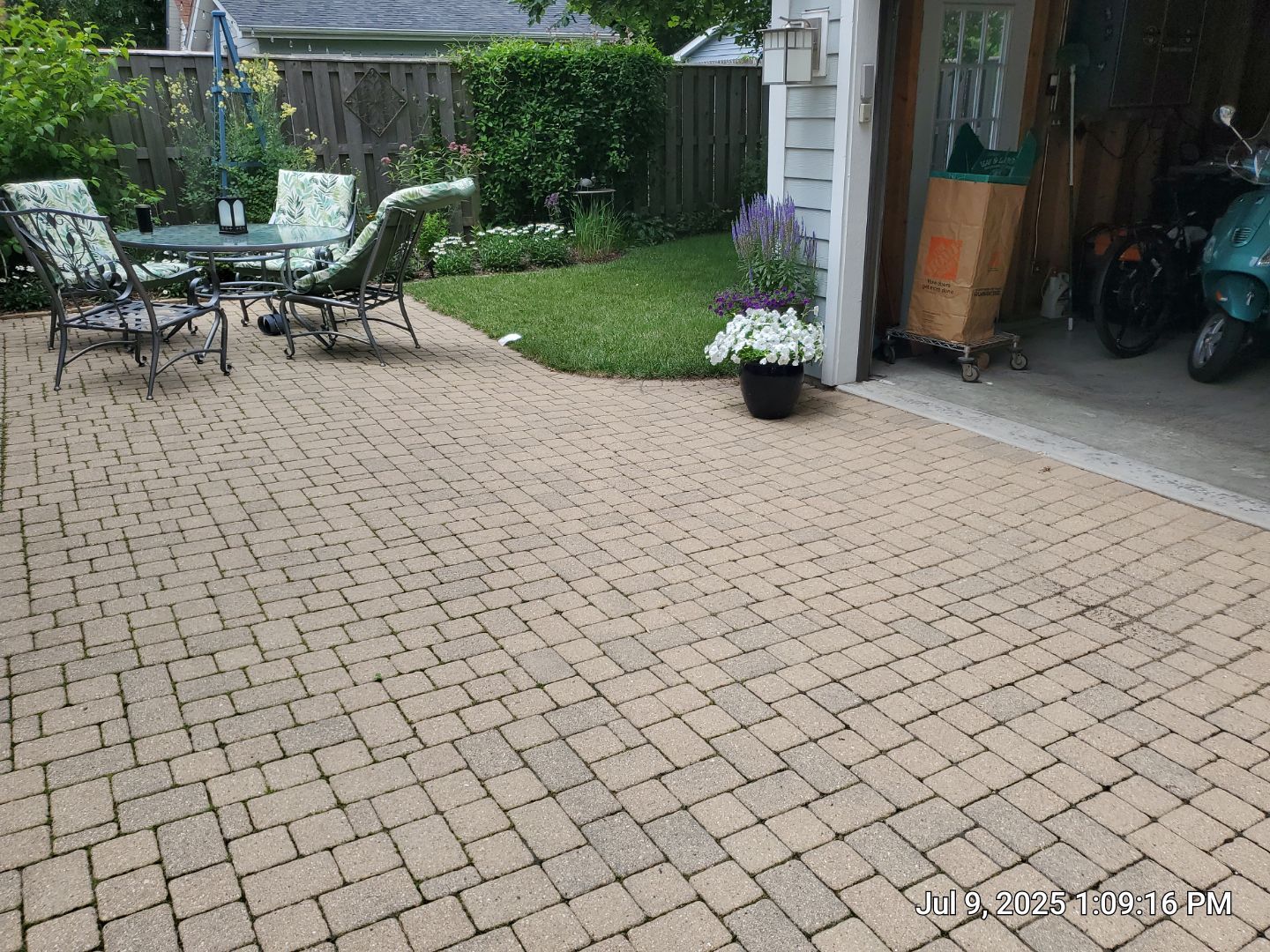 Highland Park, Brick paver cleaning sanding and sealing   by Northern Power Washing LLC.