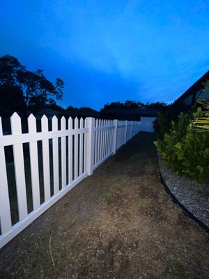 Vinyl Fence Installation using Open Picket Style Fence