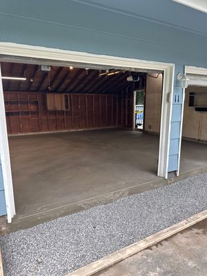Concrete garage floor replacement