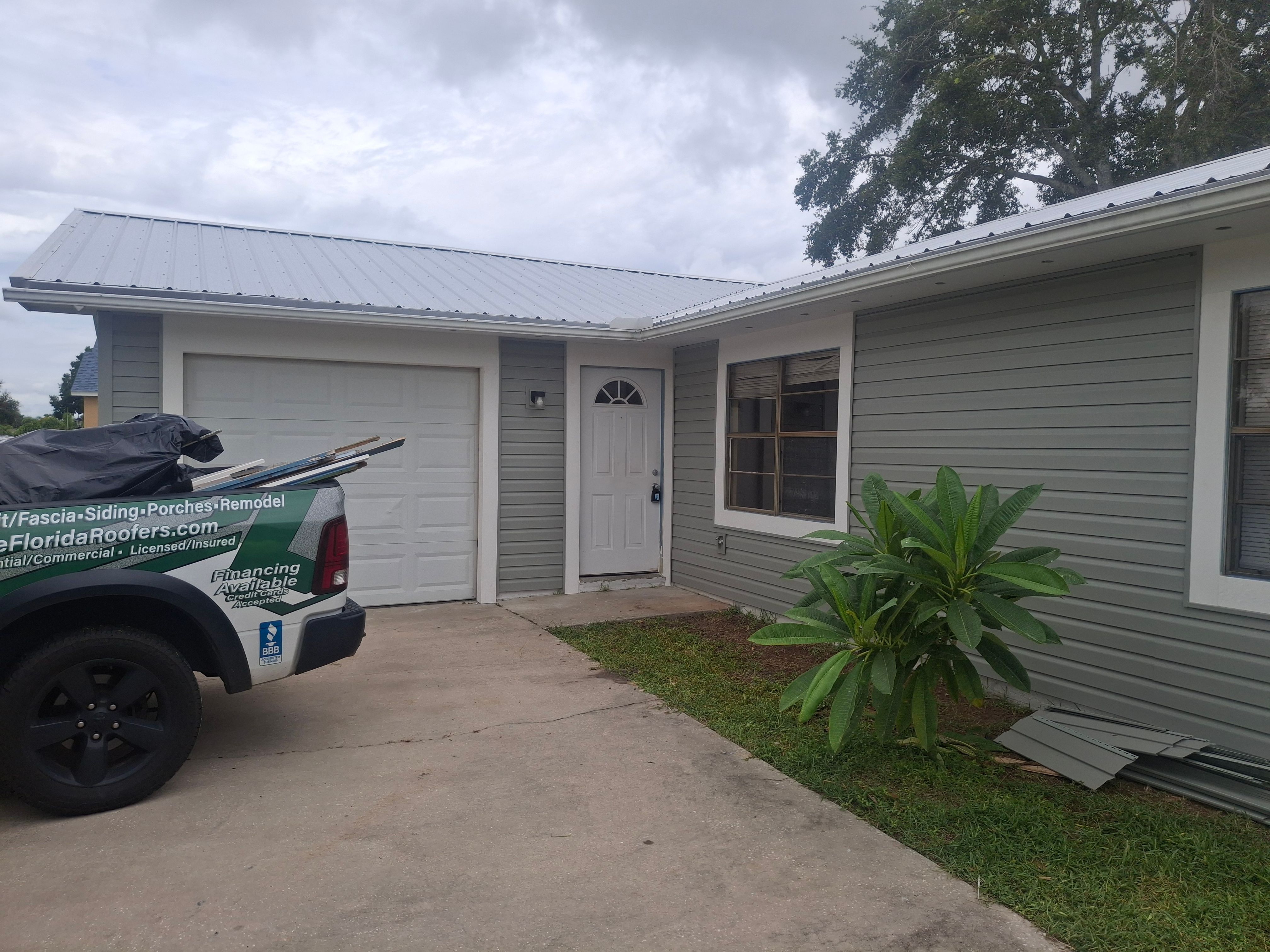 Vinyl Siding Installation and Structural Wood Rot Repair in Palm Bay by Florida Roofing and Renovations Inc.