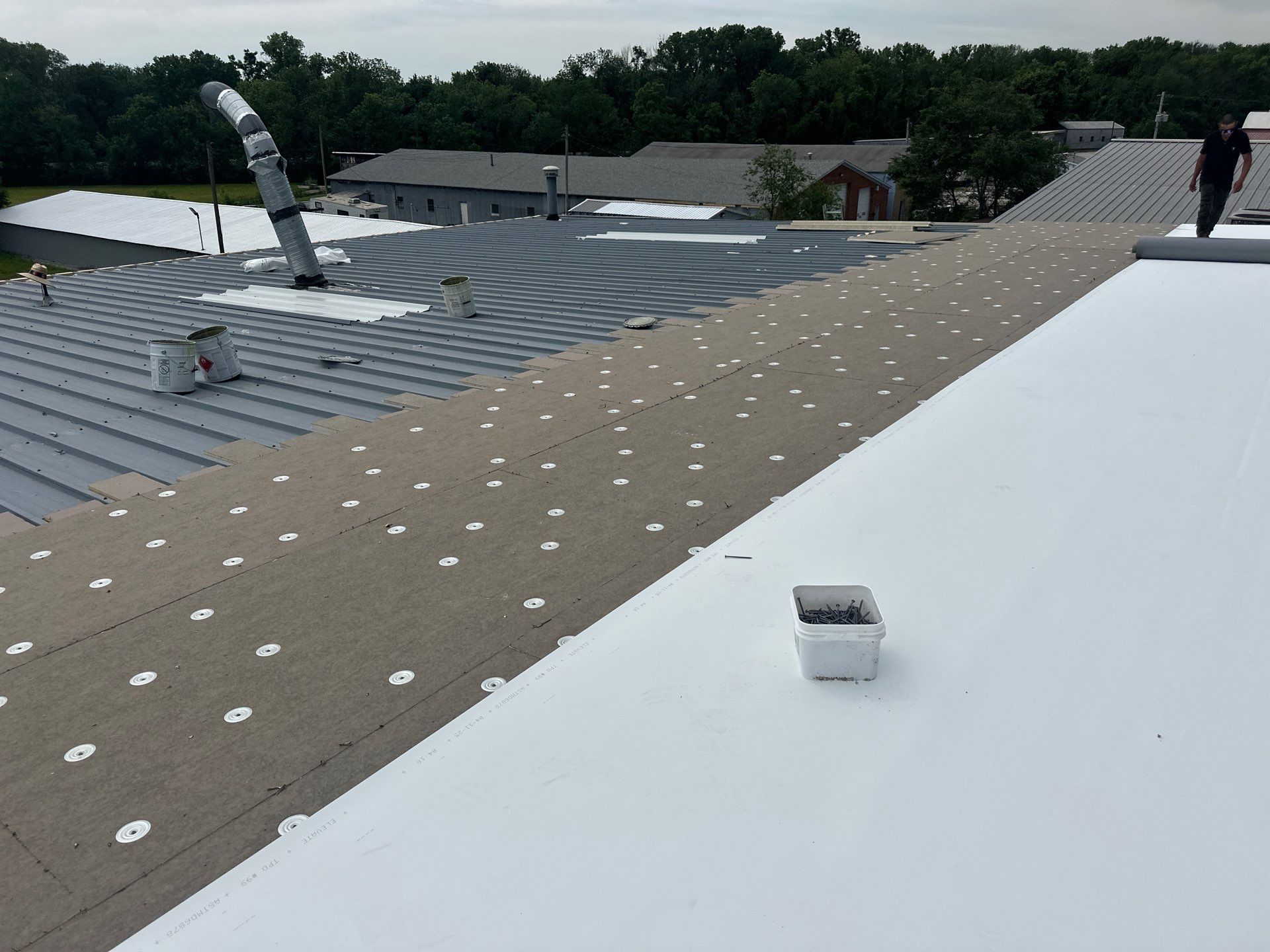 Commercial TPO Membrane Roof Install  by Titan Commercial & Residential Roofing 