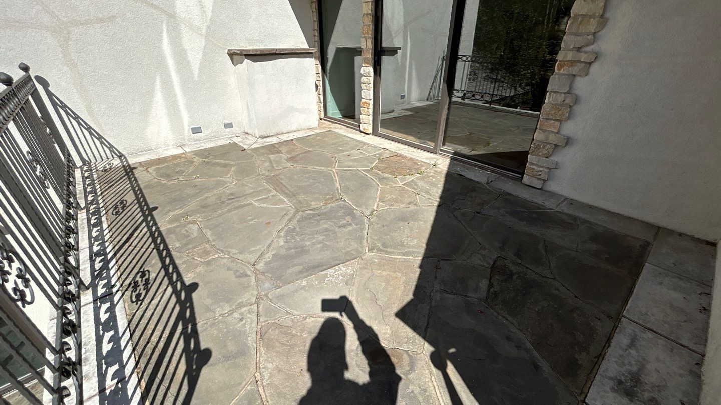 natural stone using Algaecide, soft wash soap by Northern Power Washing LLC.