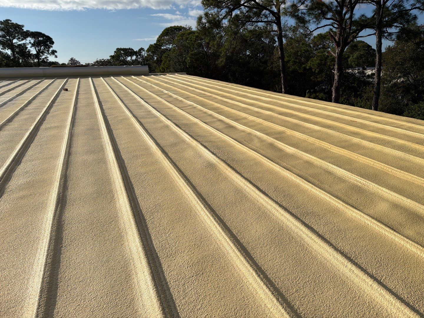Sarasota Industrial Warehouse Metal Roof Silicone Coating Restoration by CES Roofing