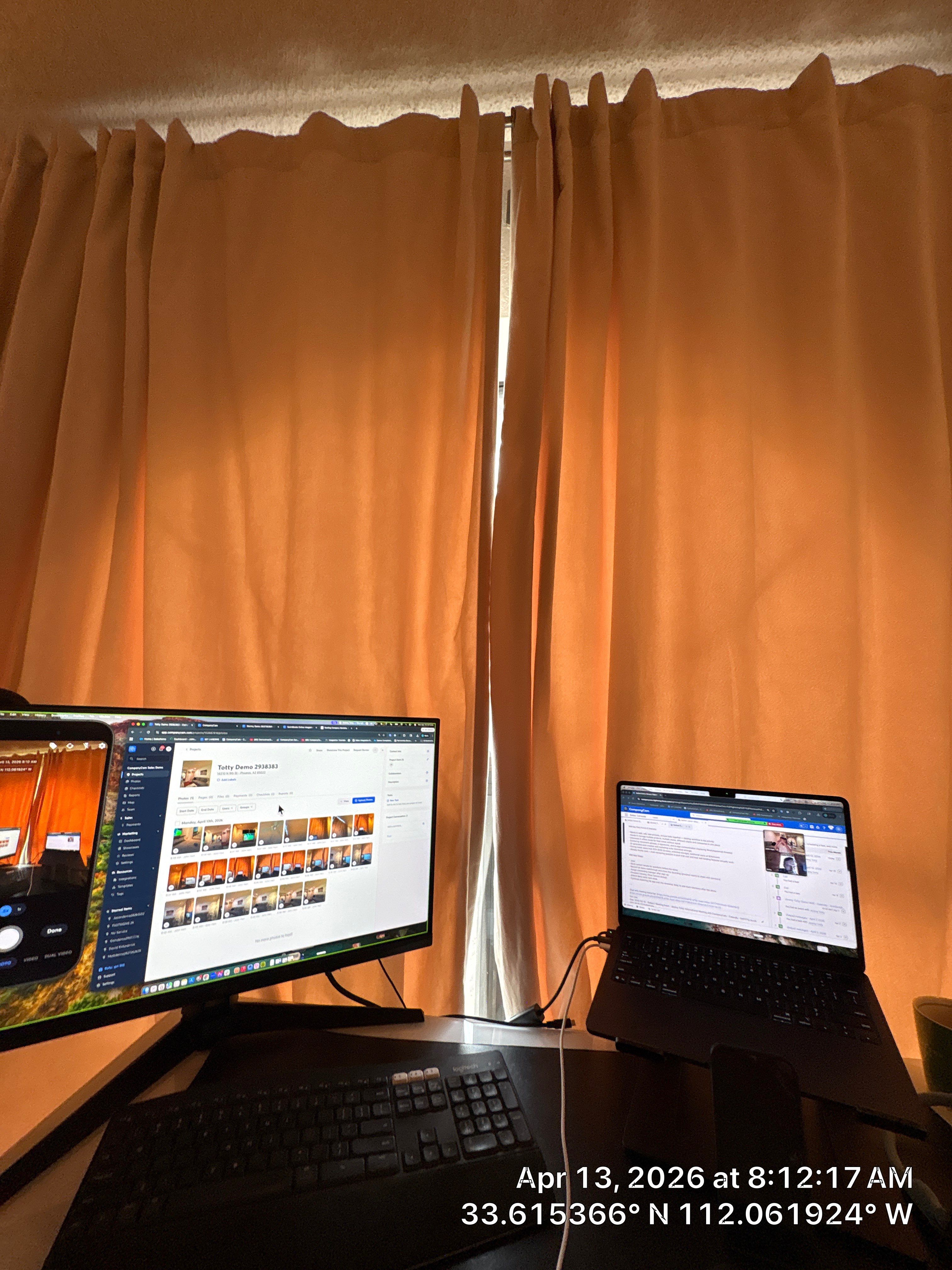 Phoenix Home Office Setup with Custom AV Wall Mounting by CompanyCam Sales Demo
