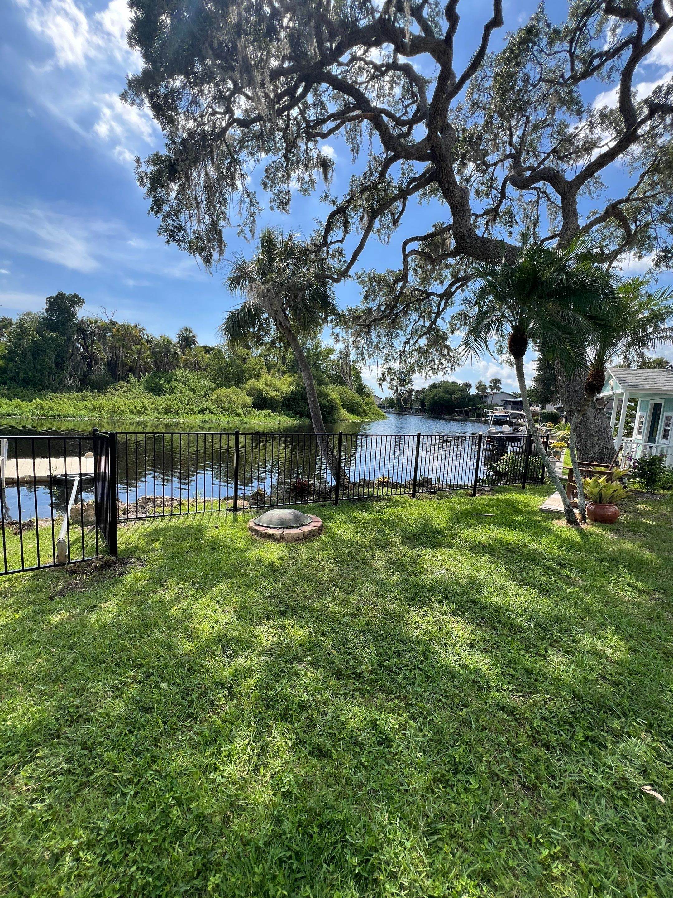Aluminum Fence Installation using Black 3 Rail Aluminum Fence by Asap fence and gates, LLC
