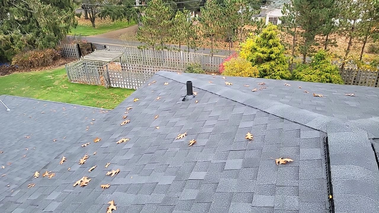ATLAS PINNACLE COLOR: SCOTCHGARD BLACK SHADOW DRIP EDGE: WHITE by Eagle Eye Roofing