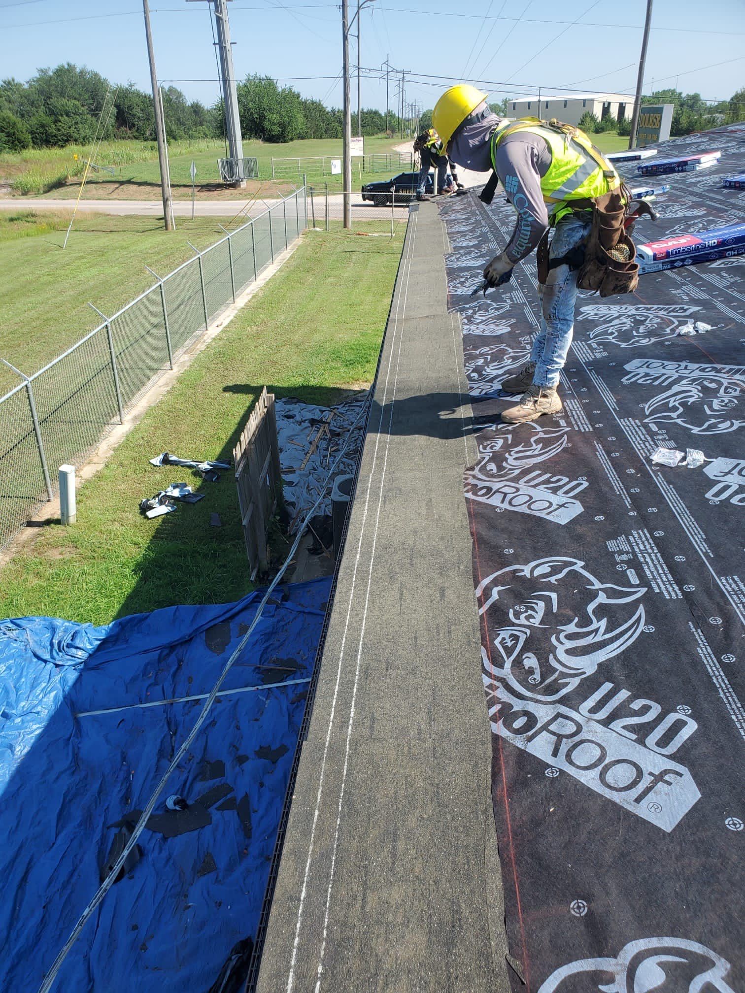 Reroof using GAF HDZ Weathered Wood by Castillo Roofing