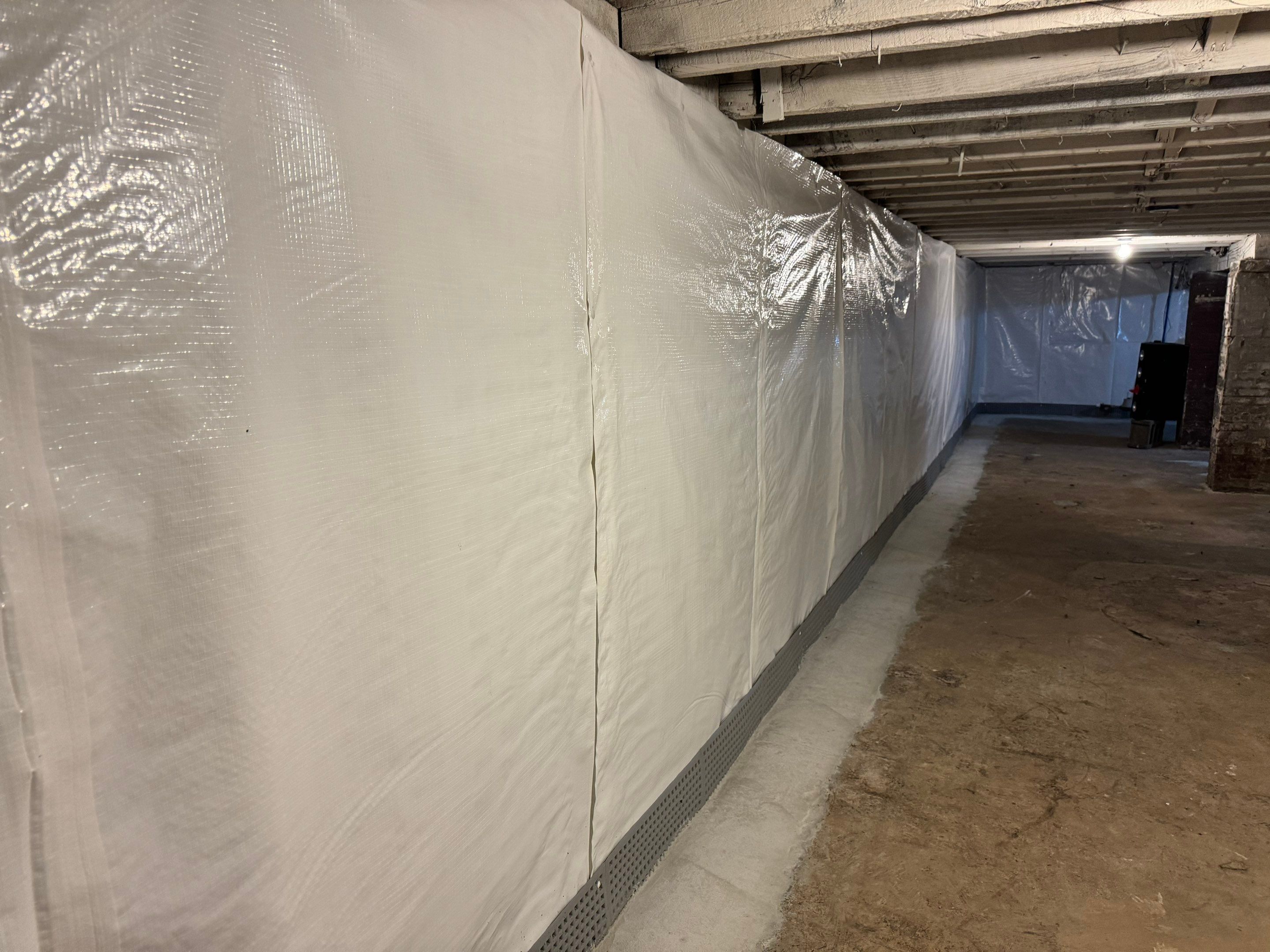 Interior French Drain & Wall Vapor Barrier in Newark, NJ  by Pure Service Pro, LLC 