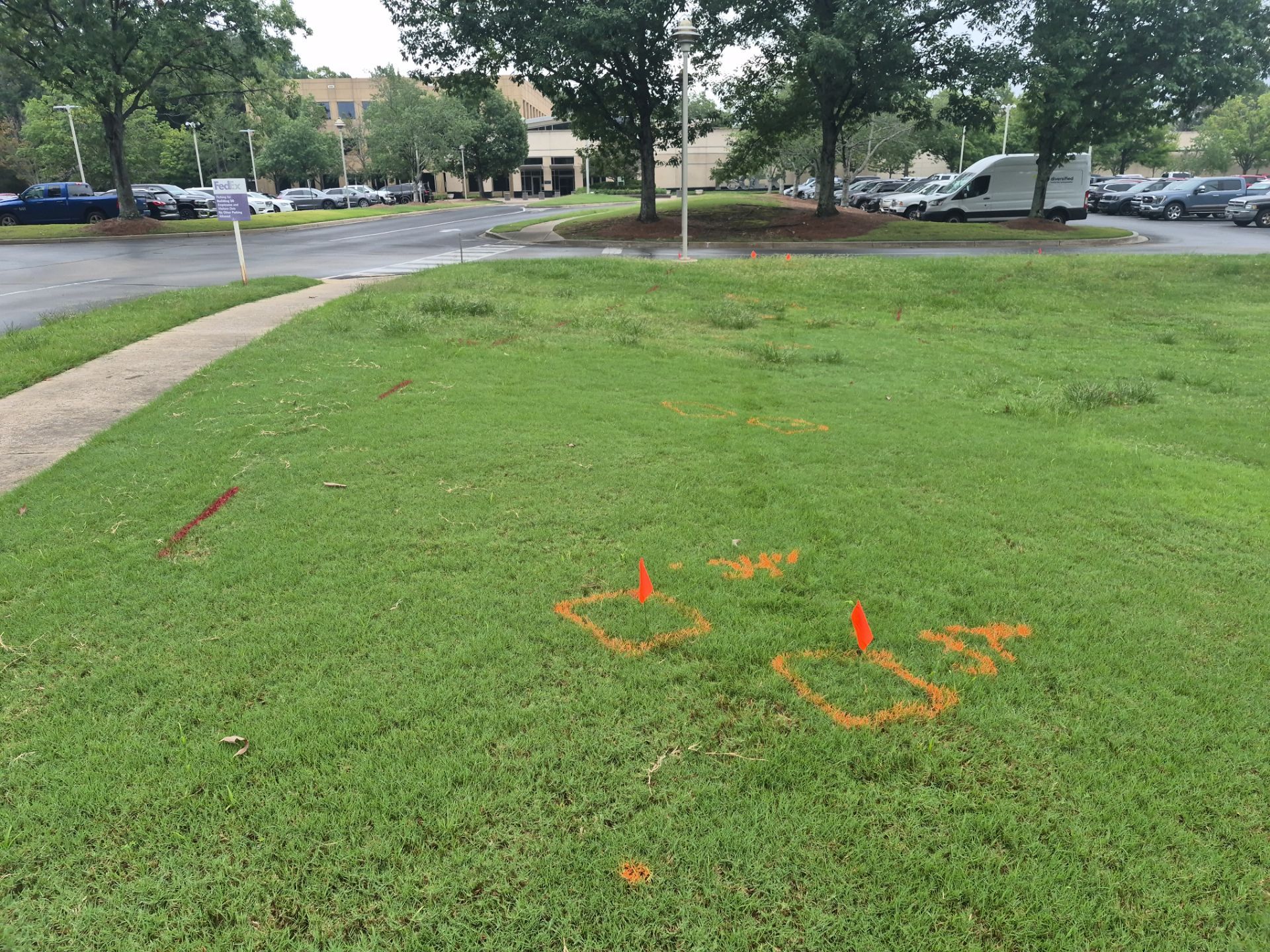Private Utility Locating and Marking for Collierville Commercial Campus by Alsip Locating Service, LLC