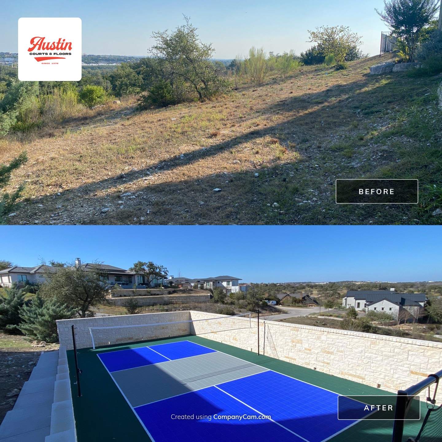 Pickleball Court in Spanish Oaks by Sport Court Austin