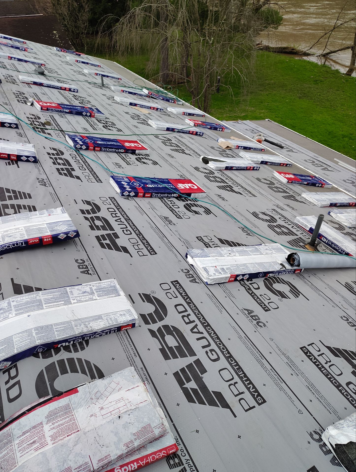 Residential Roofing Installation using GAF Timberline HDZ Pewter Gray by Rainstoppers Roofing