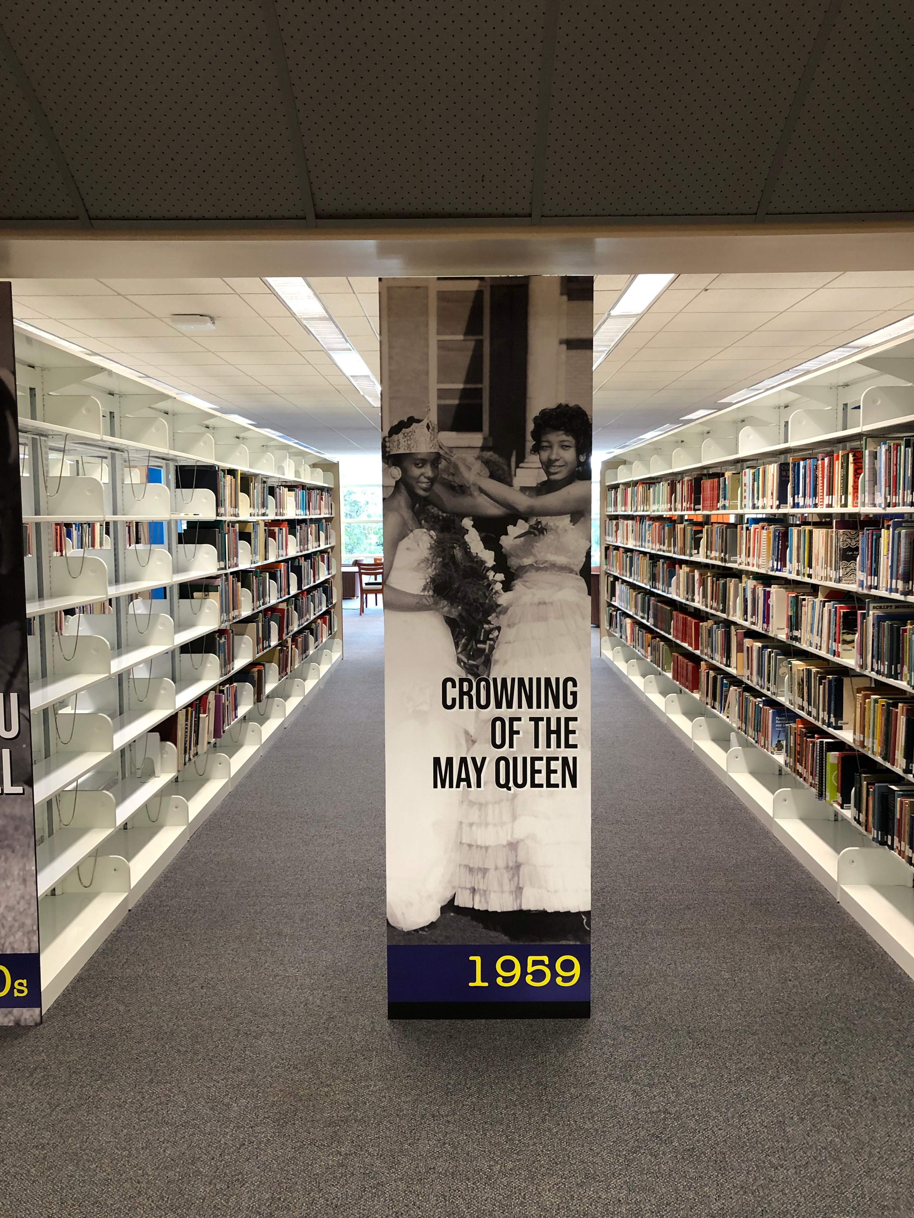 Johnson C. Smith University - Library Pillar Vinyl Wrap by QC Signs and Graphics
