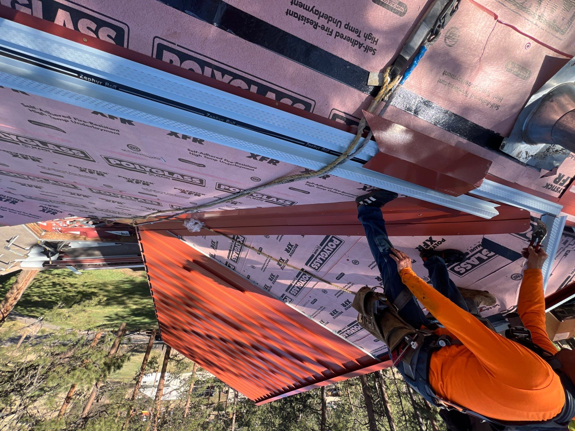 Residential Roofing Installation using Standing Seam Metal by Blue Peaks Roofing LLC 