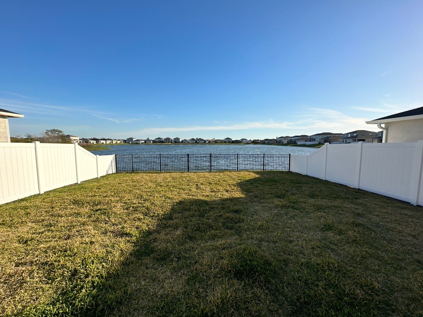 Vinyl Fence Installation using Black 3 Rail Aluminum and Vinyl Privacy Fence  by Asap fence and gates, LLC
