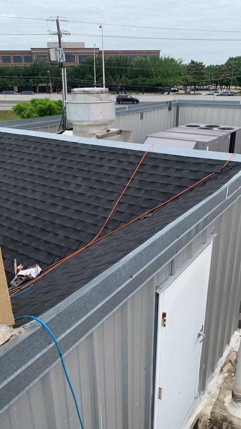 Commercial Roof Installation using GAF Shingles in Dallas Texas by Elite Roofing LLC
