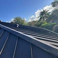 24ga 1.5" Mechanical Seam Dark Bronze by Total Roofing System The Metal Roof Experts