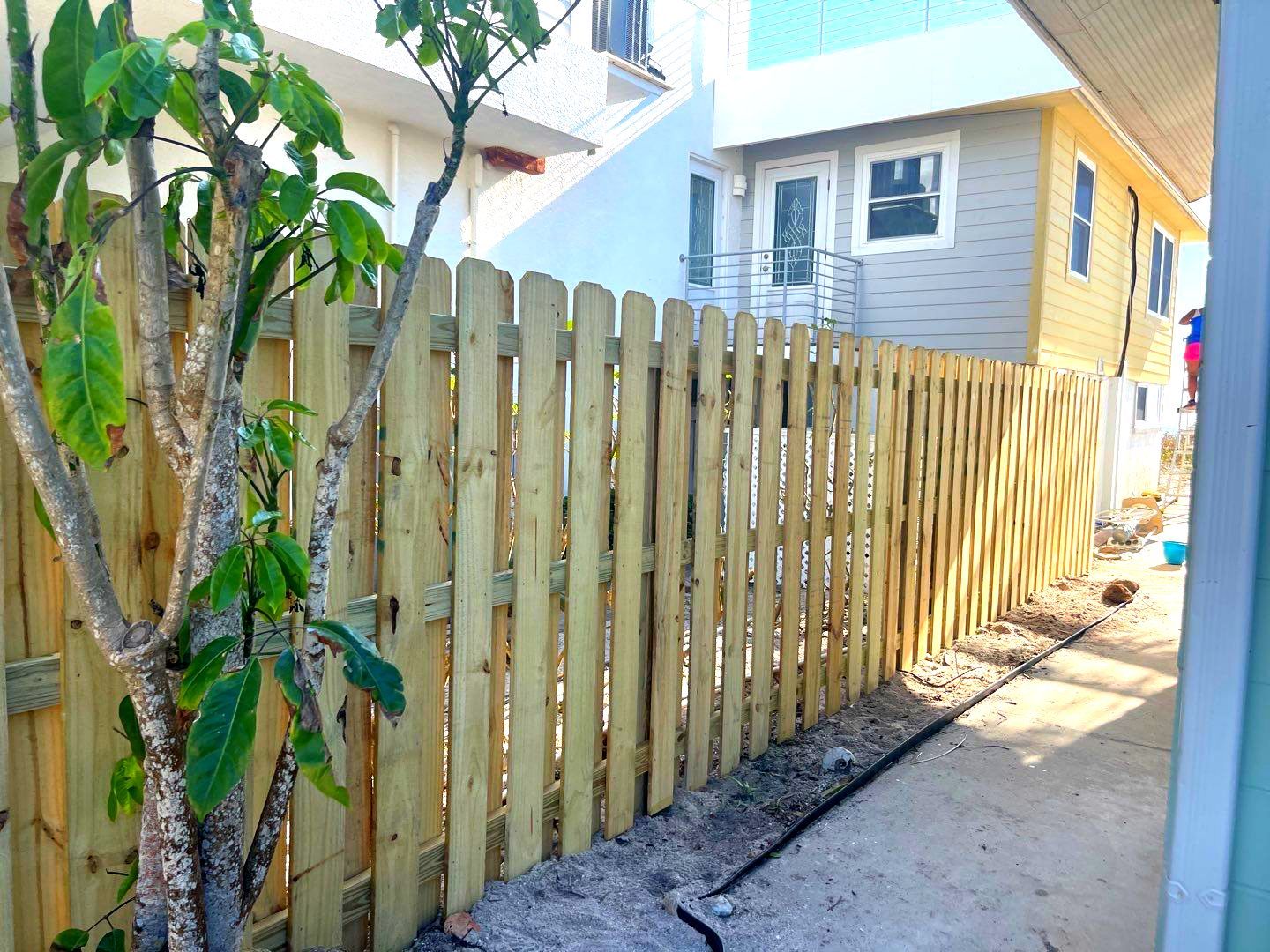 Wood Fence Installation using Shadowbox Wood Fence by Asap fence and gates, LLC