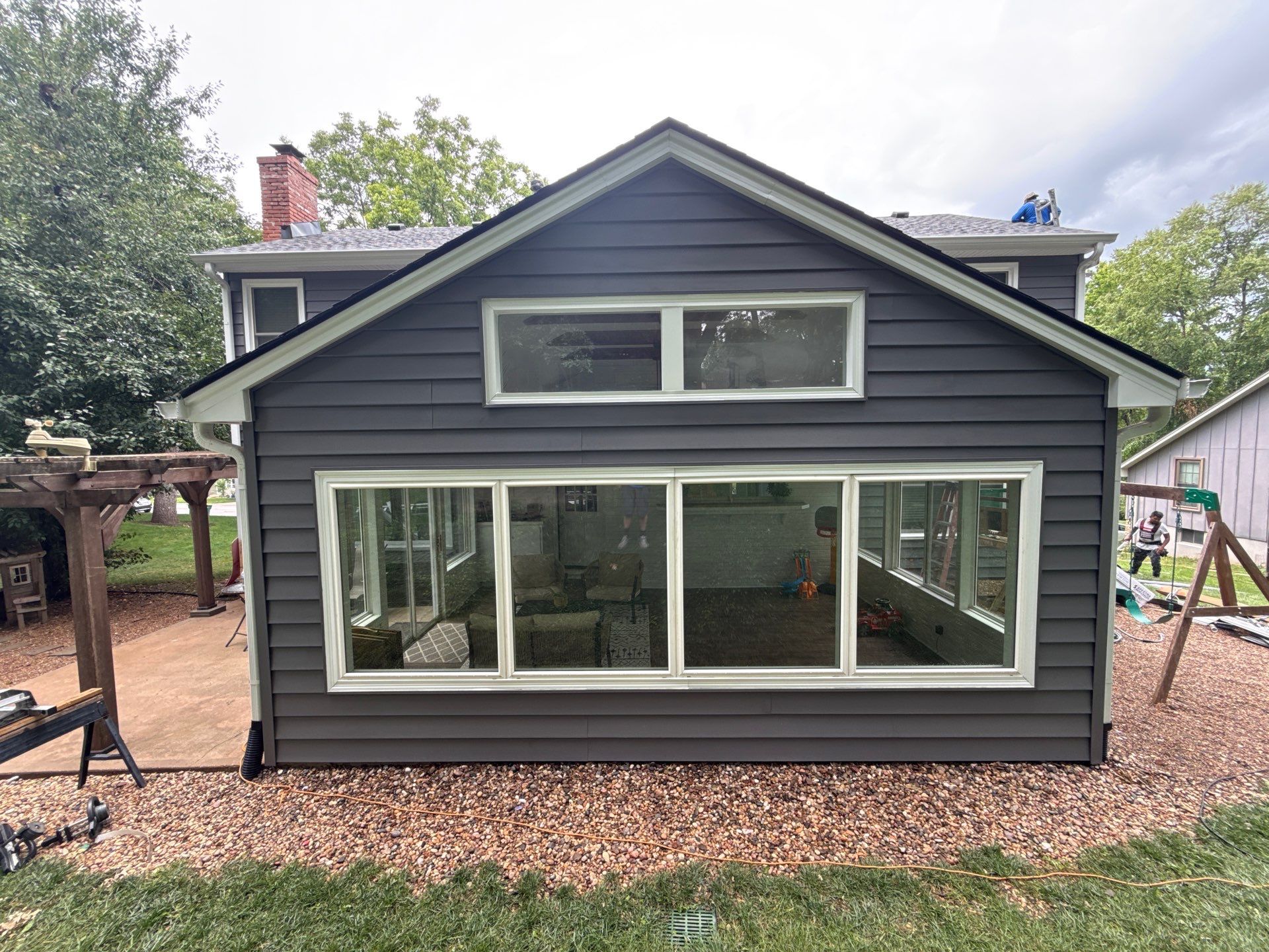 Full Exterior Siding Upgrade and Board and Batten Installation in Shawnee by EEC Windows, Siding & Roofing