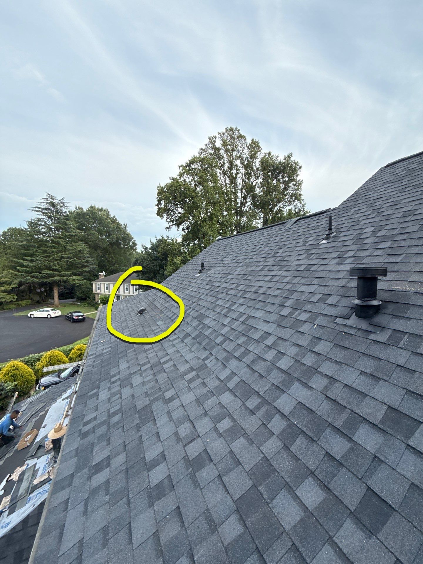 Great Falls : residential Roof with CertainTeed Landmark Pro in Max Def Moire Black  by RM Banning, Inc.