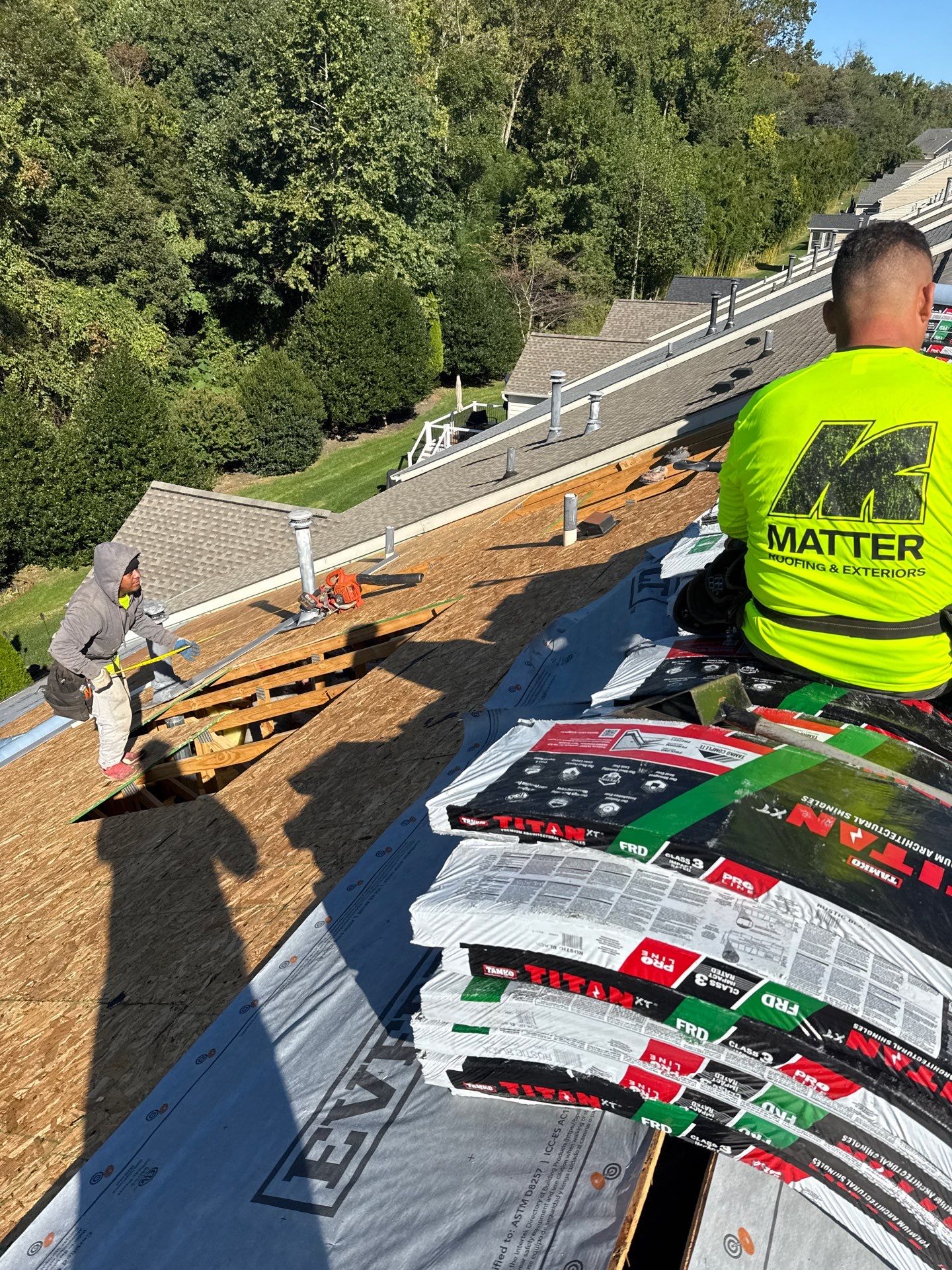 Residential Roofing Installation using Tamko Titan XT by Matter Roofing & Construction