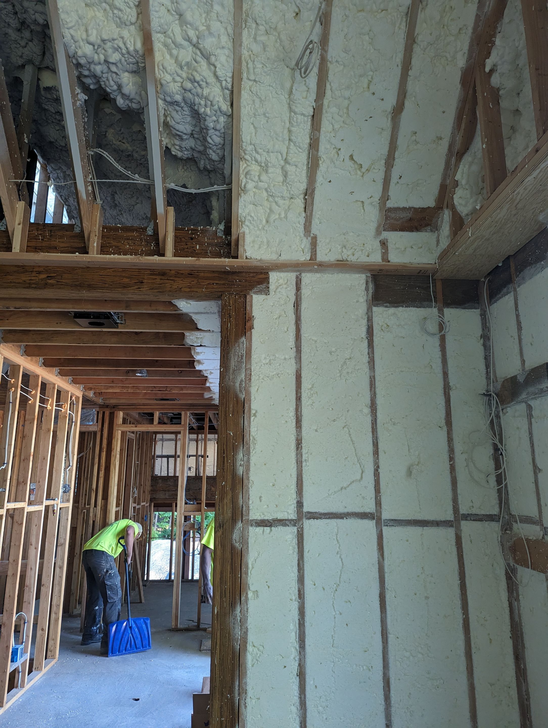 New Home Construction using open cell spray foam by NYS Foam & Energy