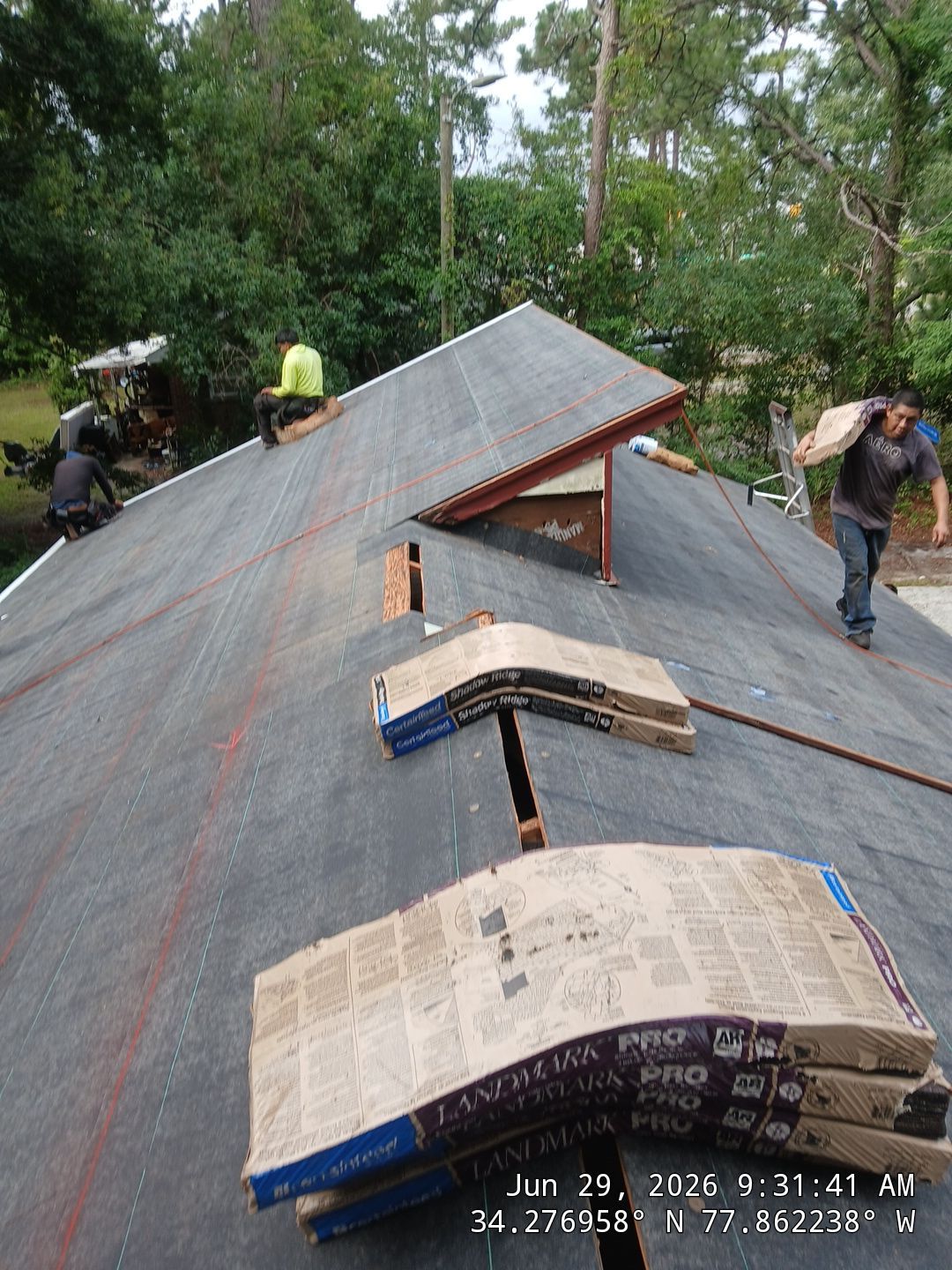 Hand-Nailed FORTIFIED Roof Replacement in Wilmington, NC with CertainTeed Landmark PRO Burnt Sienna by RGR Construction and Roofing, LLC