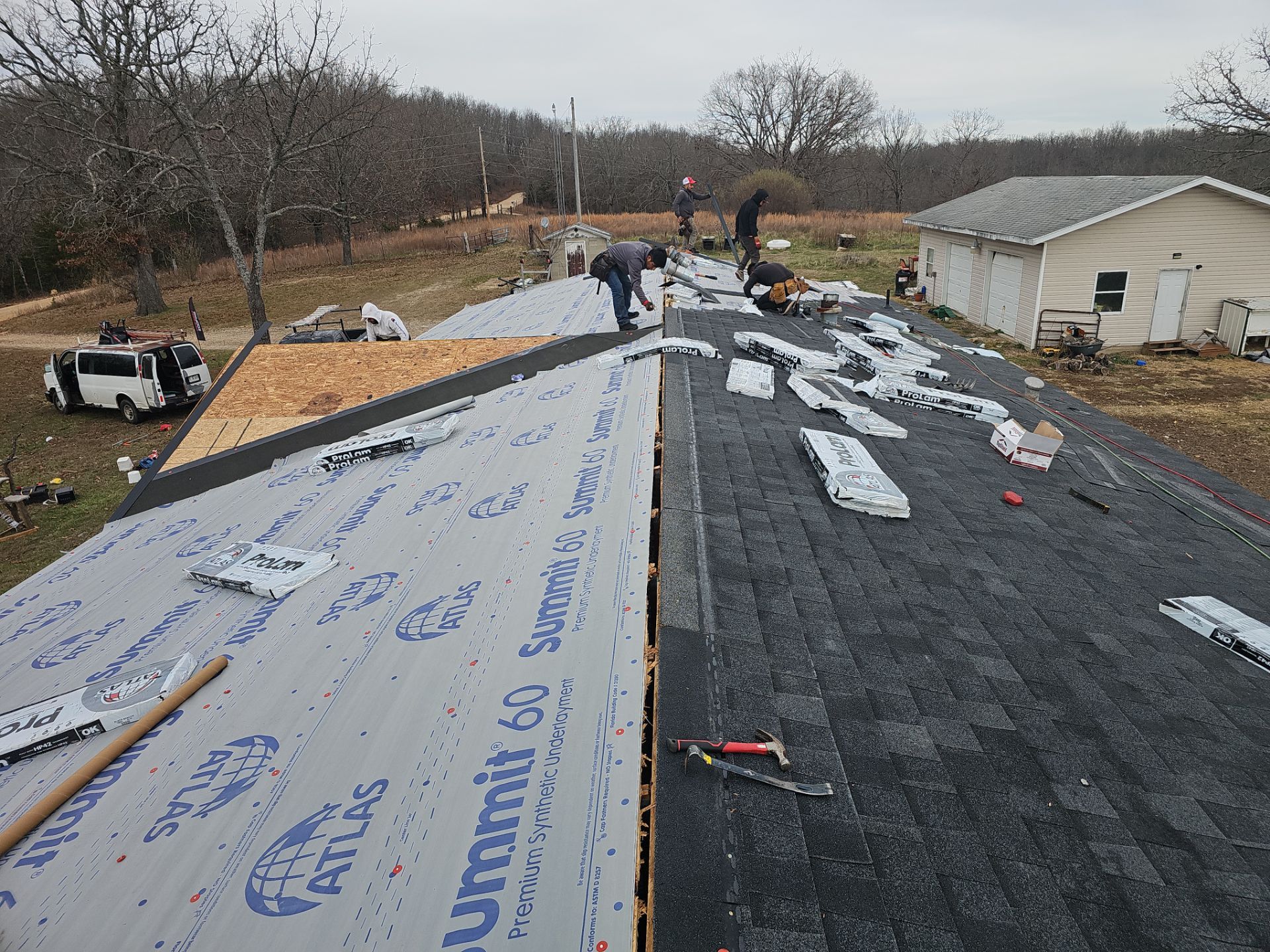 Residential Roofing Install - Atlas Prolam Architectural Shingle - Color Black  by Titan Commercial & Residential Roofing 