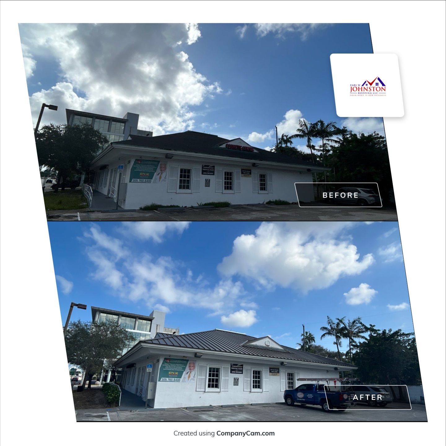 COMMERCIAL REROOF 24 GUAGE MEDIUM BRONZE 1-1/2" MECHANICAL SEAM "ZEBRA METHOD" by Earl W. Johnston Roofing LLC