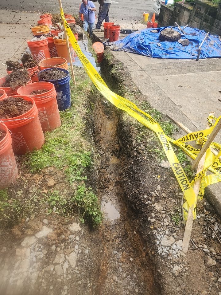 Replace failed gas line from gas connection at street to new meter by Sureway Comfort John Wilcox Plumbing Heating Cooling