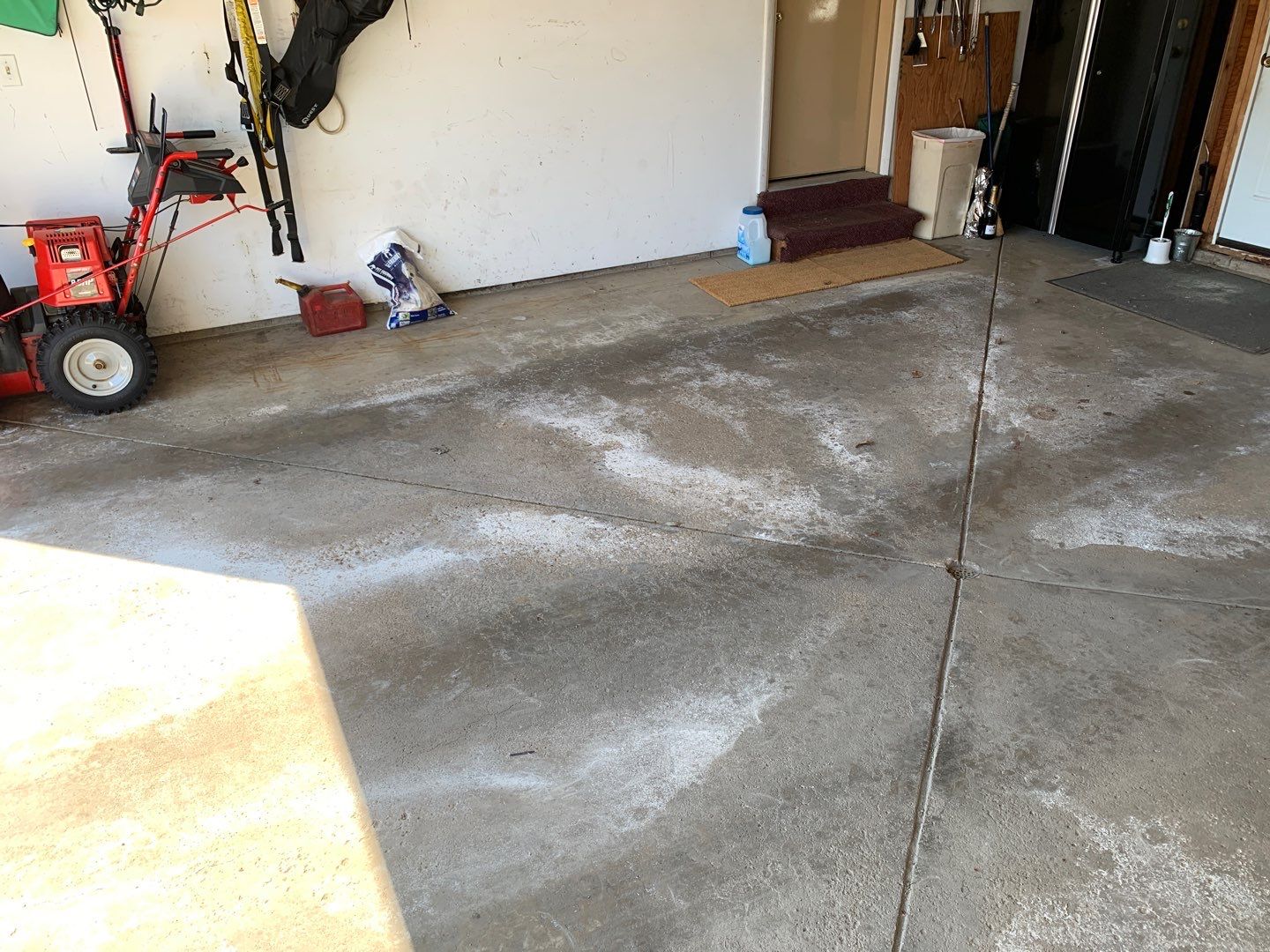 Silverado garage floor and patio coating  by NG Masonry & Construction LLC