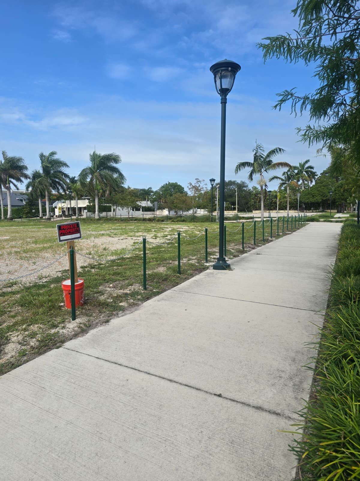 Commercial Post and Chain Fence Installation in Naples by True Fence LLC