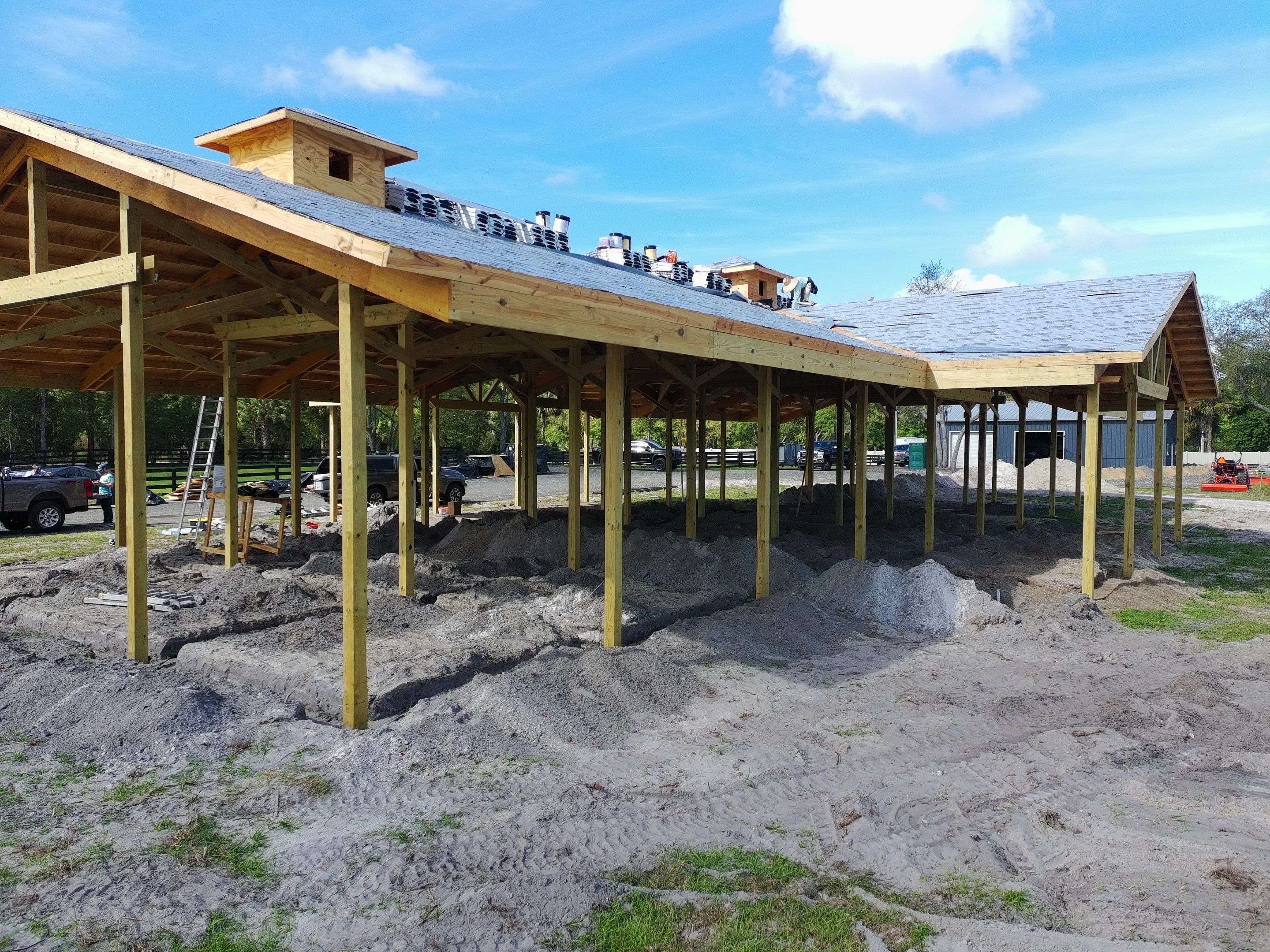 Custom Post-Frame Horse Barn and Shingle Roof Installation in Geneva by Fortified Roofing Solutions Corp.