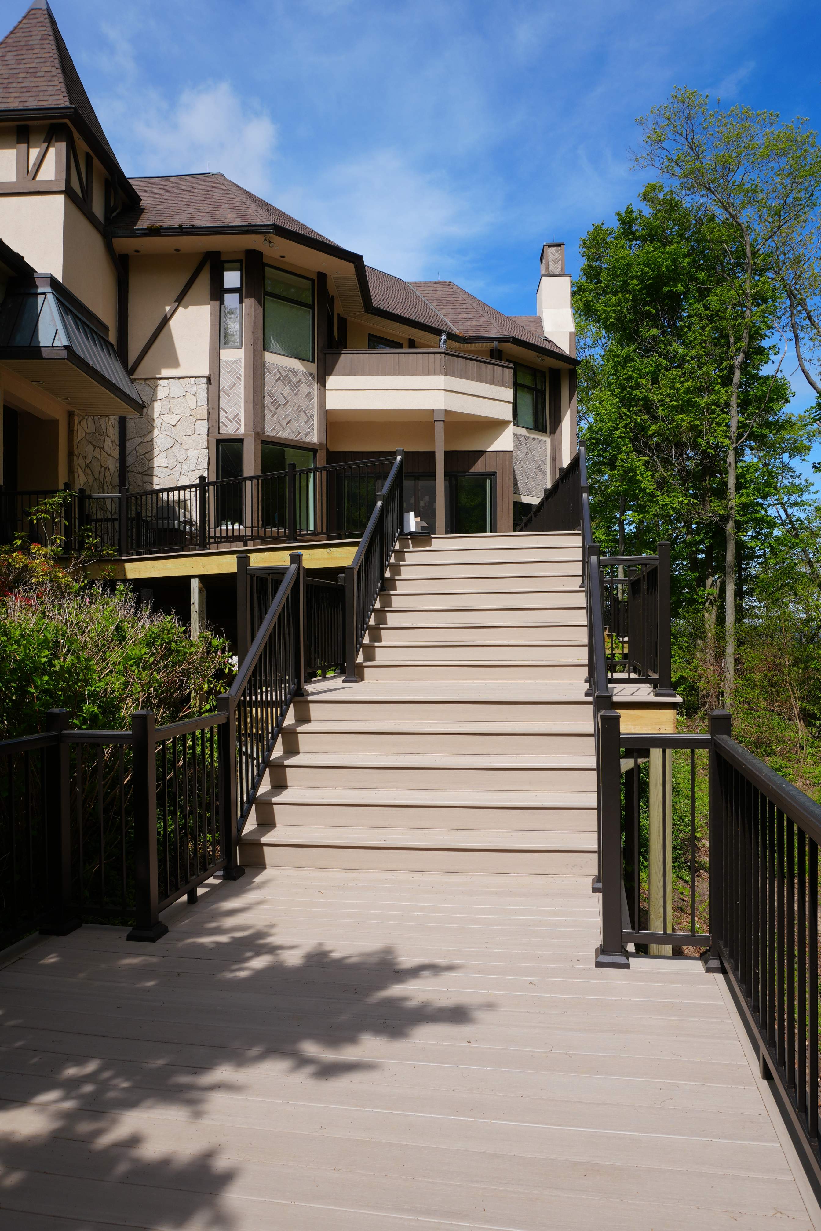 Custom Multi-Level Deck in Grand Haven by Cutting Edge Homes