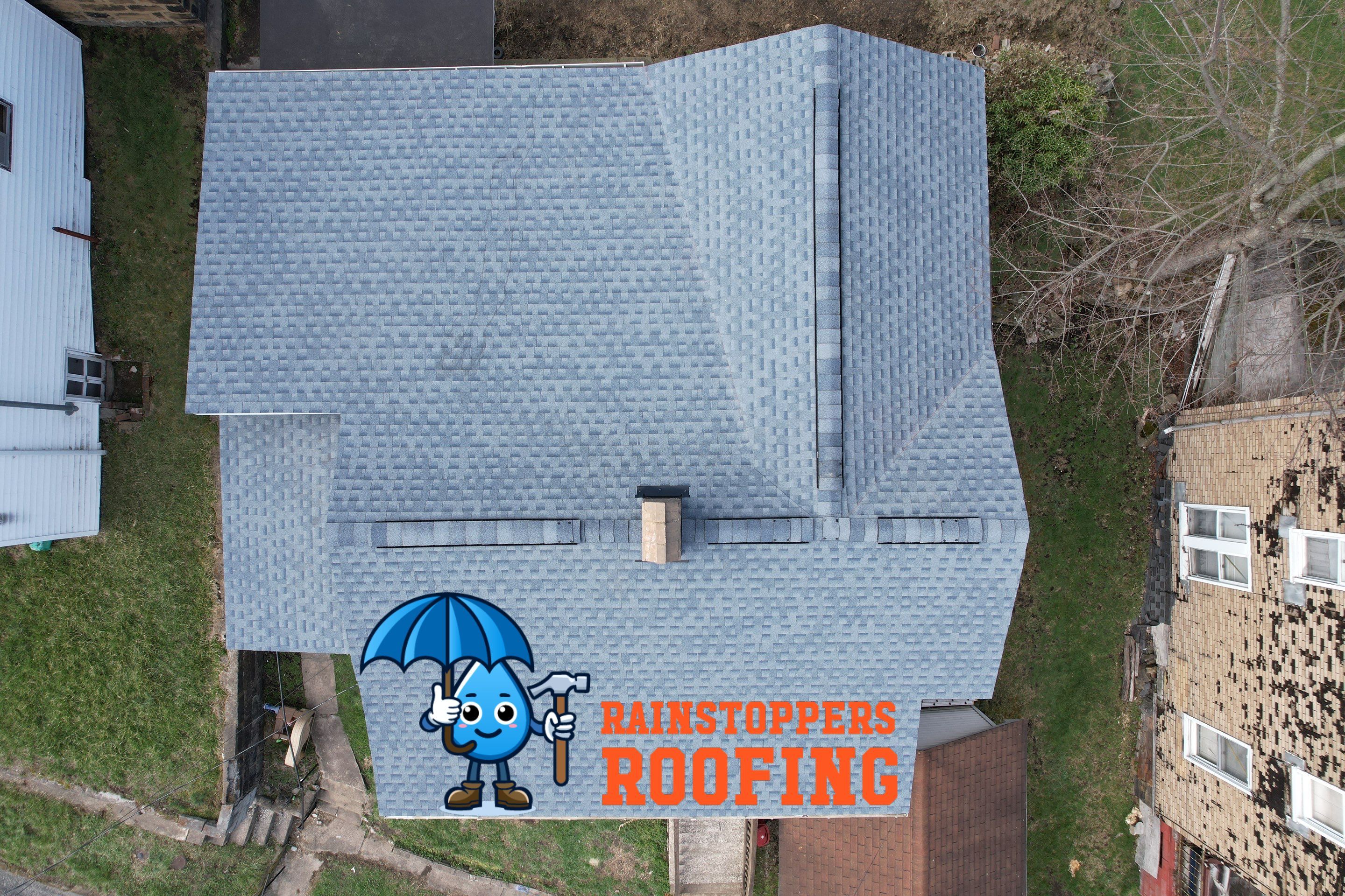 Residential Roofing Installation using GAF Timberline HDZ Biscayne Blue by Rainstoppers Roofing
