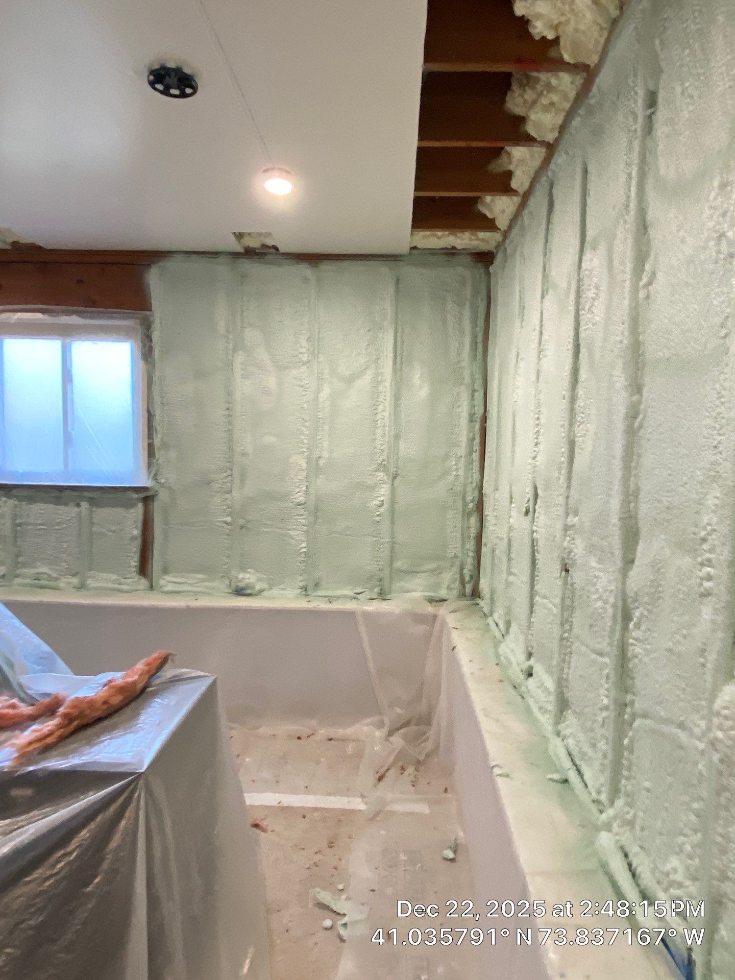 Exterior Walls Using Closed-Cell Spray Foam by NYS Foam & Energy