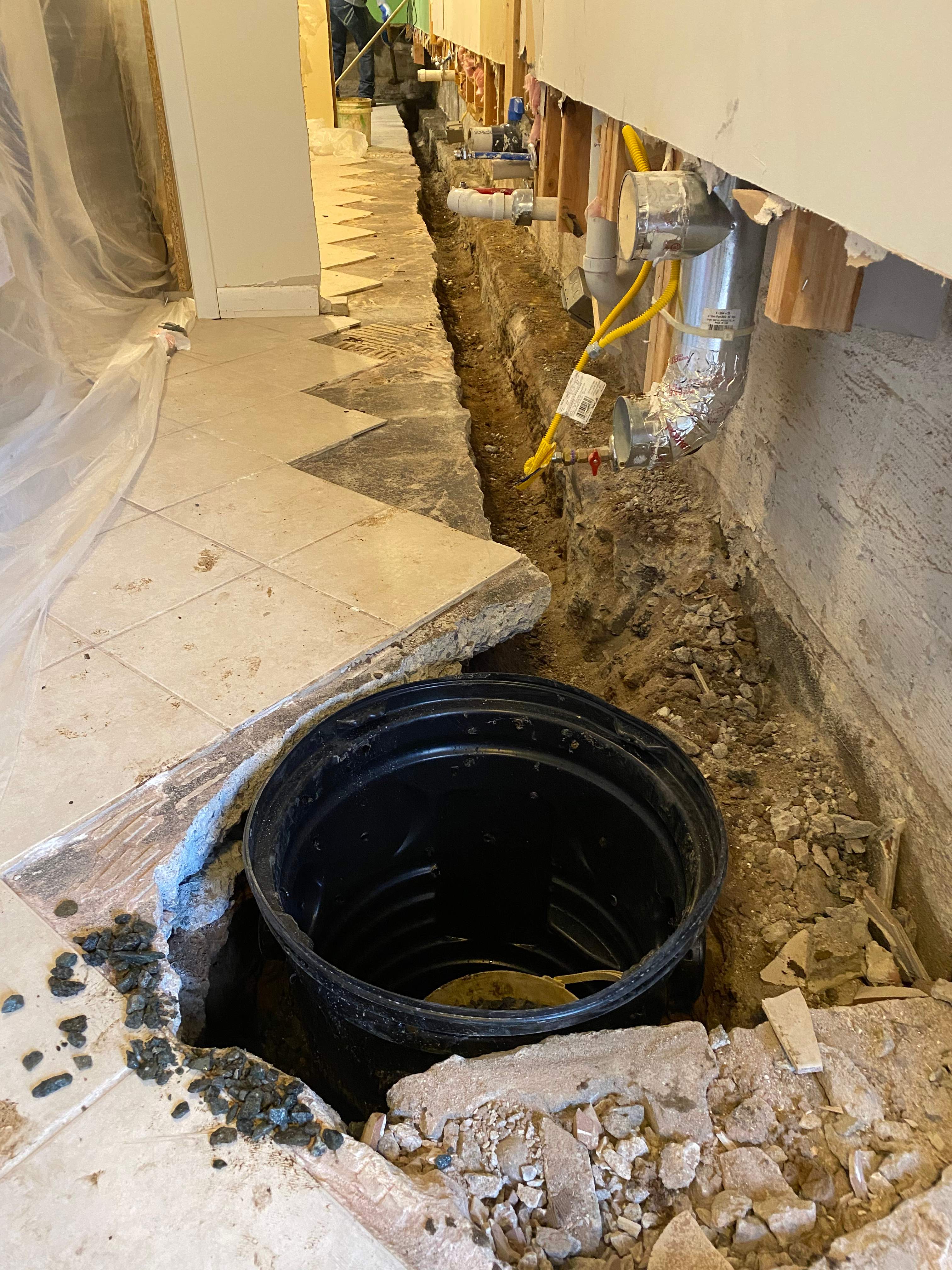 Interior French Drain Job in West Orange, NJ by Pure Service Pro, LLC 