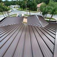 24ga 1.5" Mechanical Seam Mansard Brown  by Total Roofing System The Metal Roof Experts
