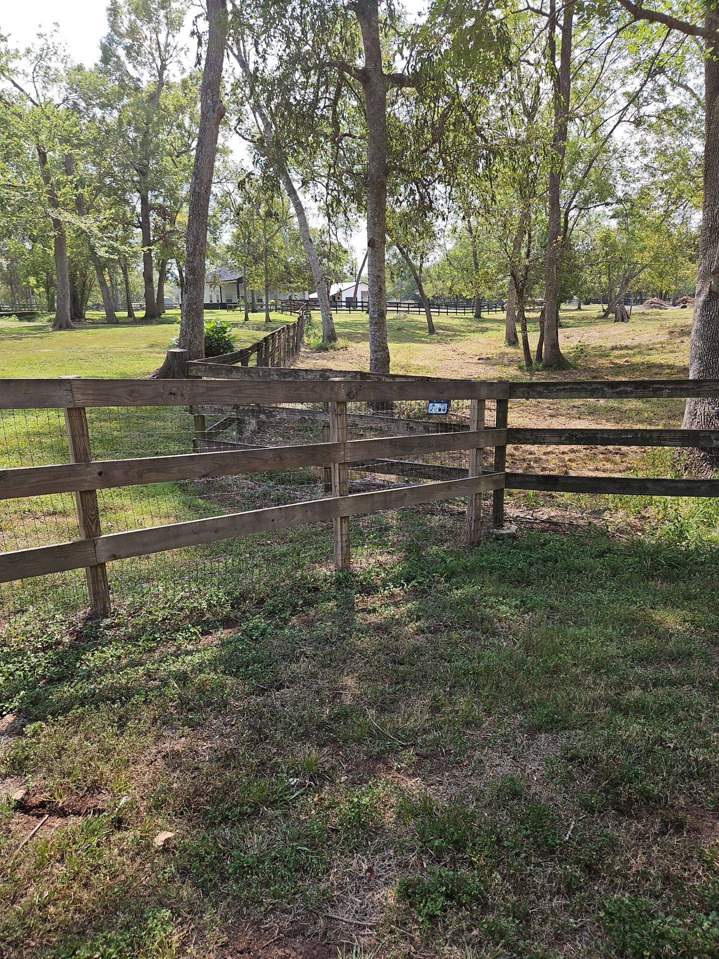 Ranch Style fence Plus Iron installation by Tim's Fences