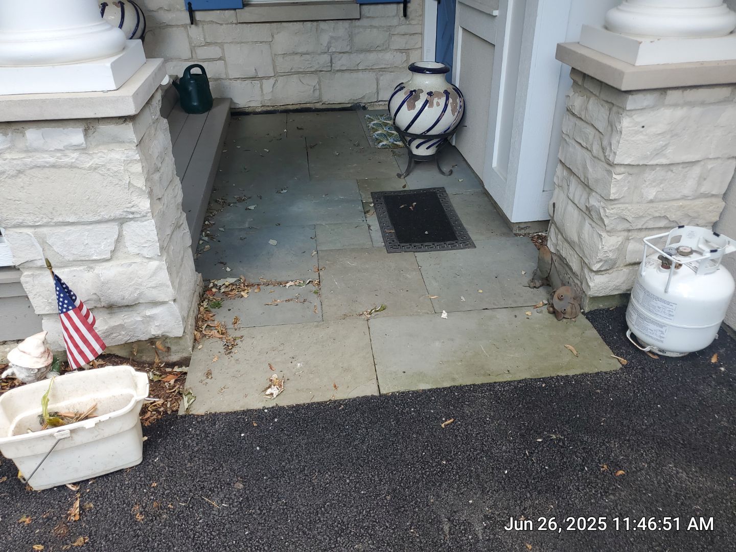 Glenview stone repair, and cleaning by Northern Power Washing LLC.