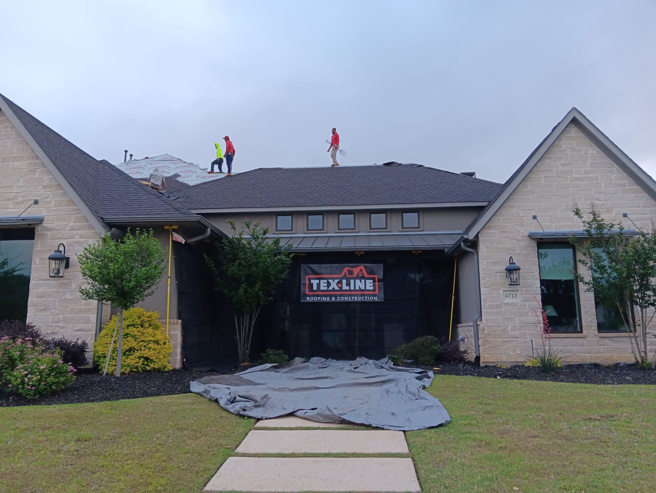 Insurance Claim Roof and Gutters using Certainteed Landmark Weathered Wood by Tex-Line Roofing