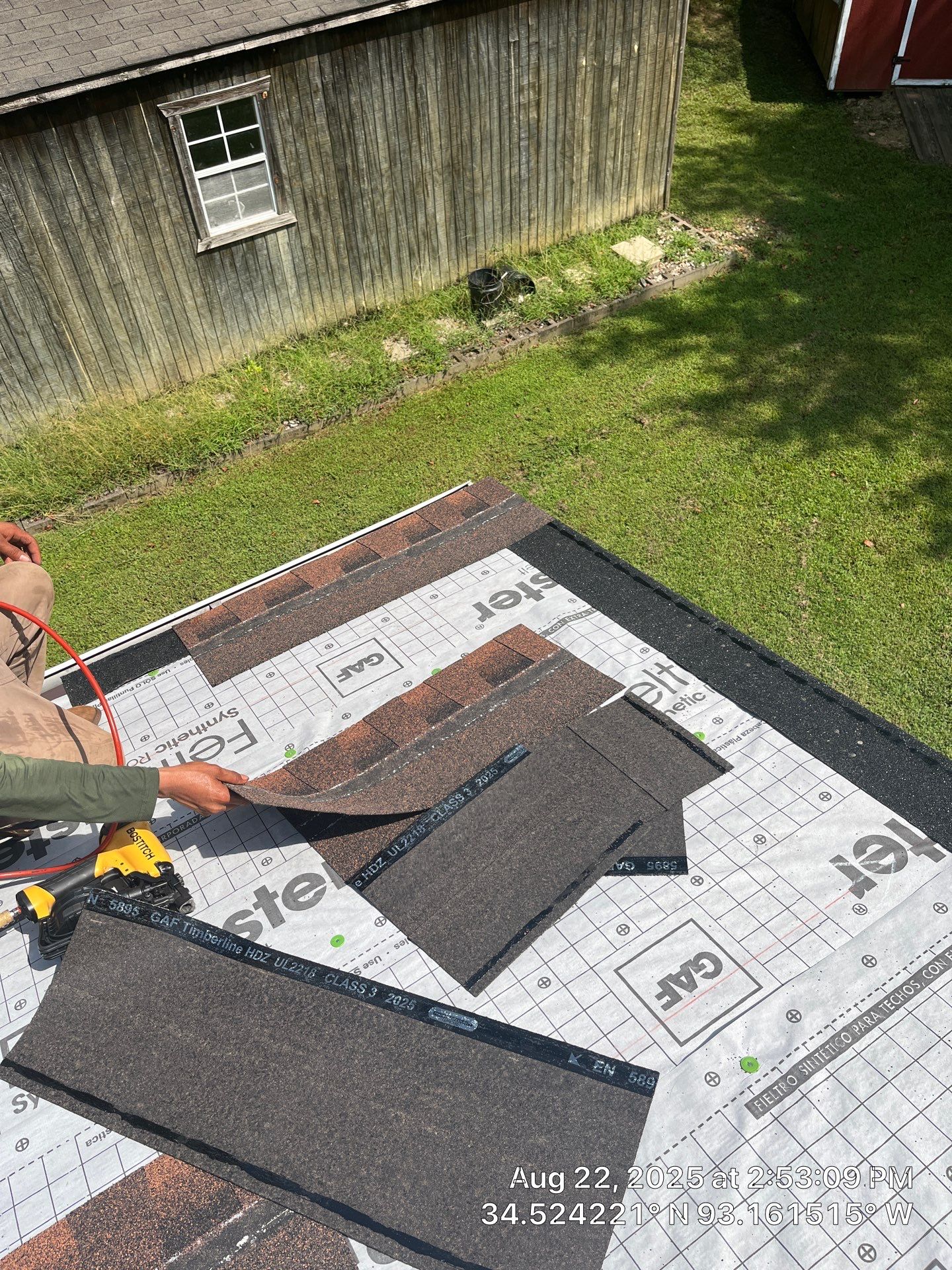 GAF Timberline HDZ Roof Replacement and Decking Repair in Hot Springs by Temple Roofing and Exteriors