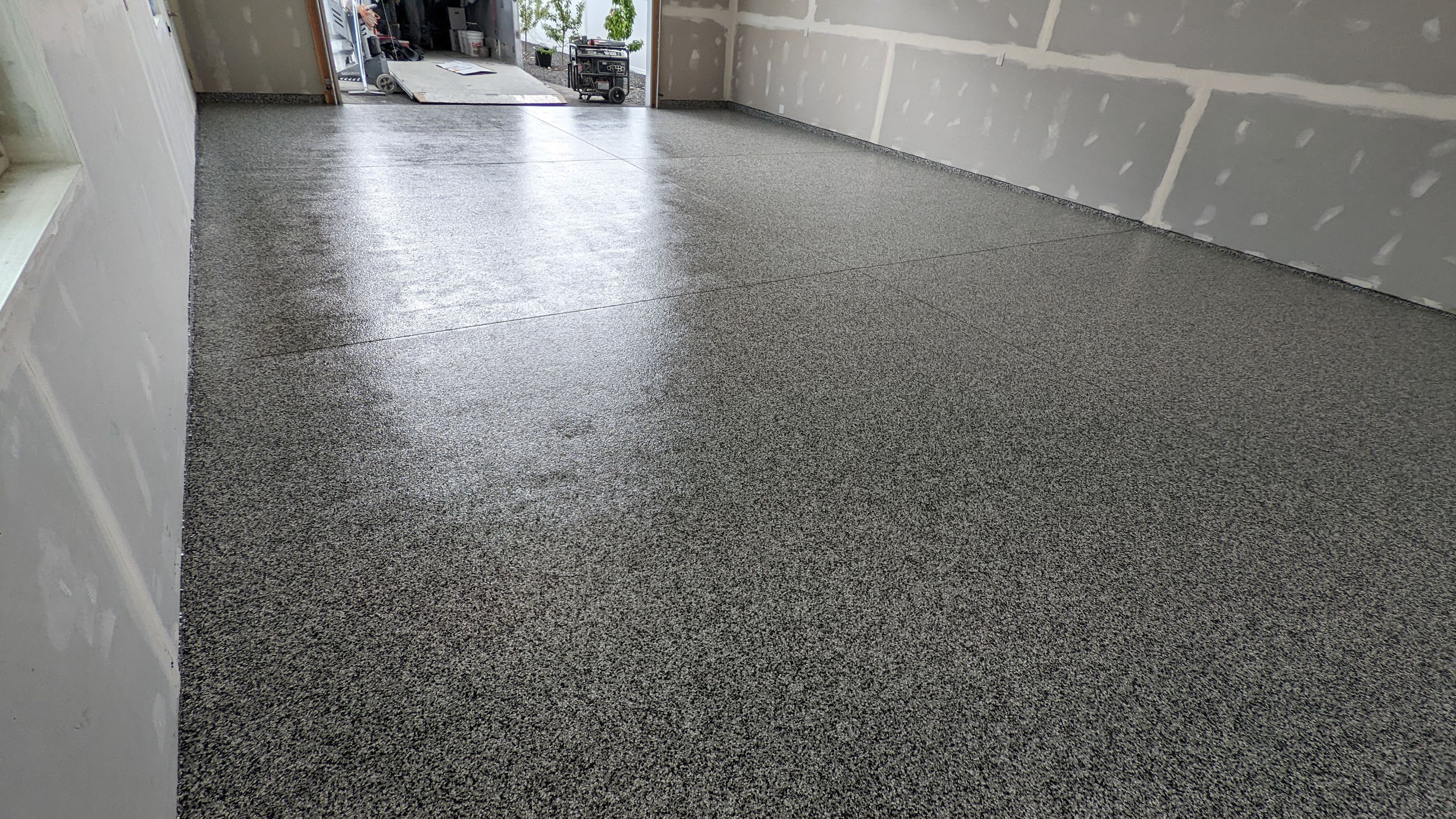 Garage Transformation using Domino by Croc Coatings, LLC